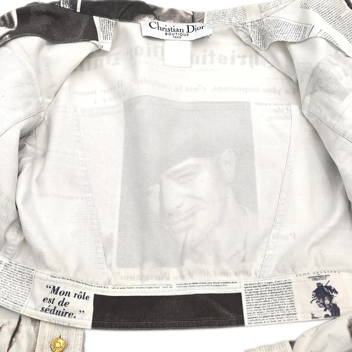 Christian Dior Fall 2000 Newspaper Jacket White