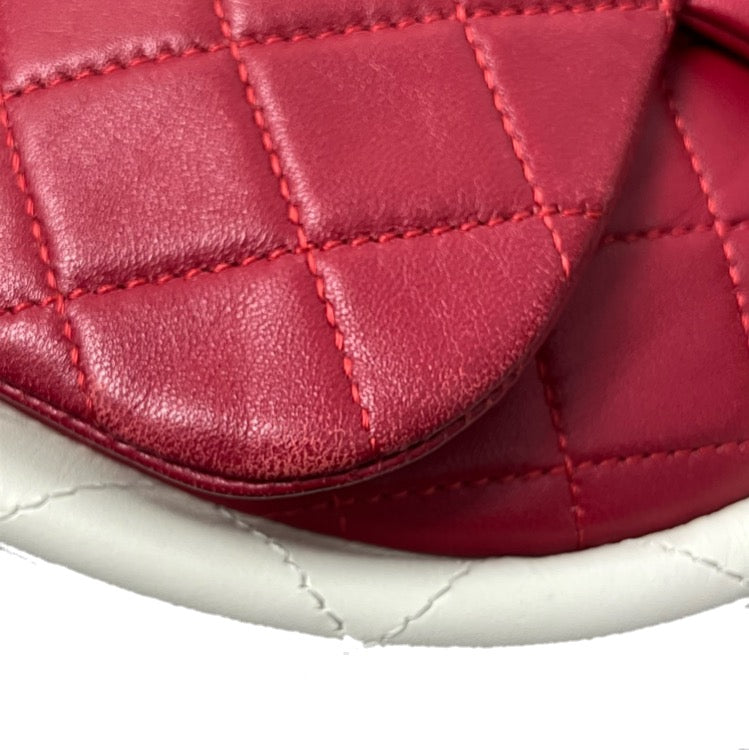 Chanel 2013-2014 Red Lambskin Small Hula Hoop Handbag