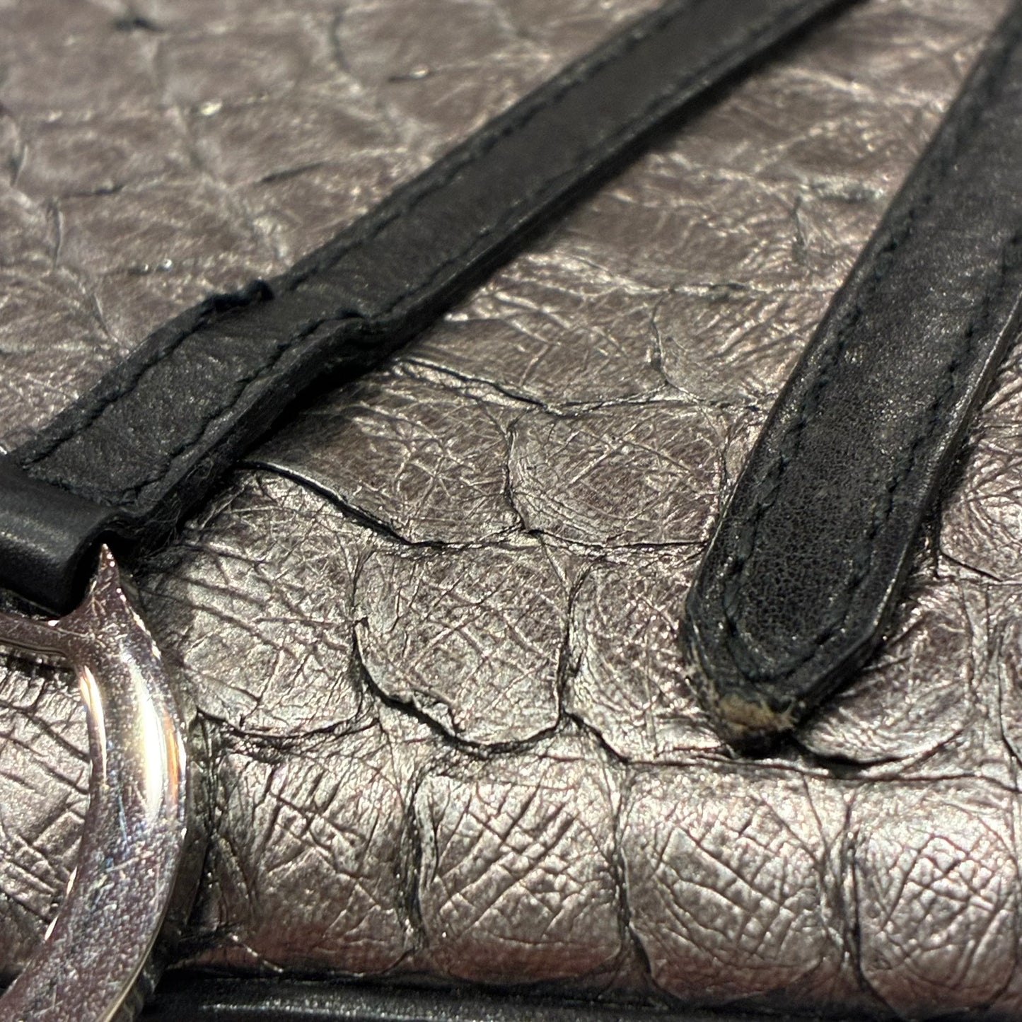 Christian Dior * 2003 Gray Mini Saddle Handbag