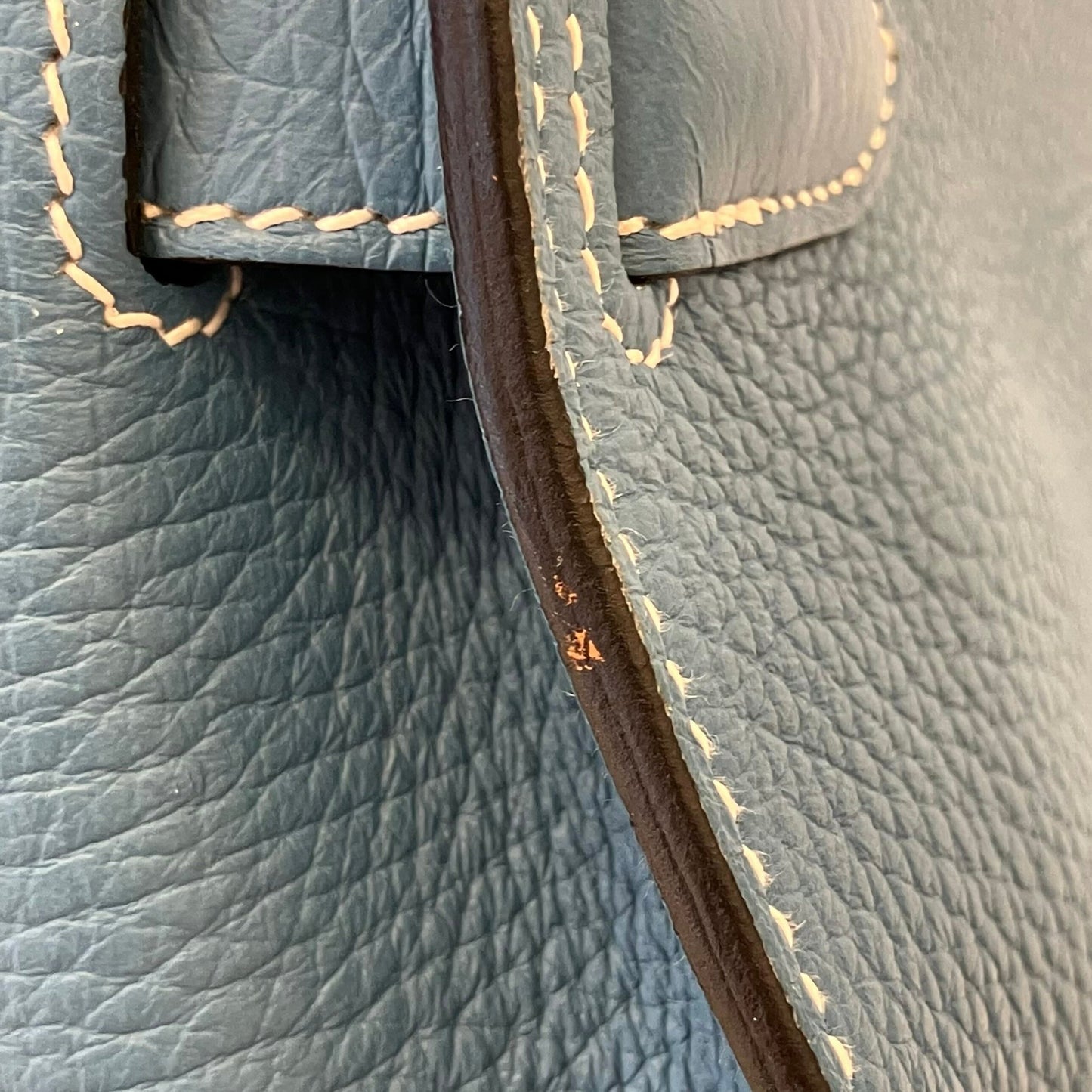 Hermes 2010 Blue Jean Taurillon Clemence Jypsiere 28 Shoulder Bag