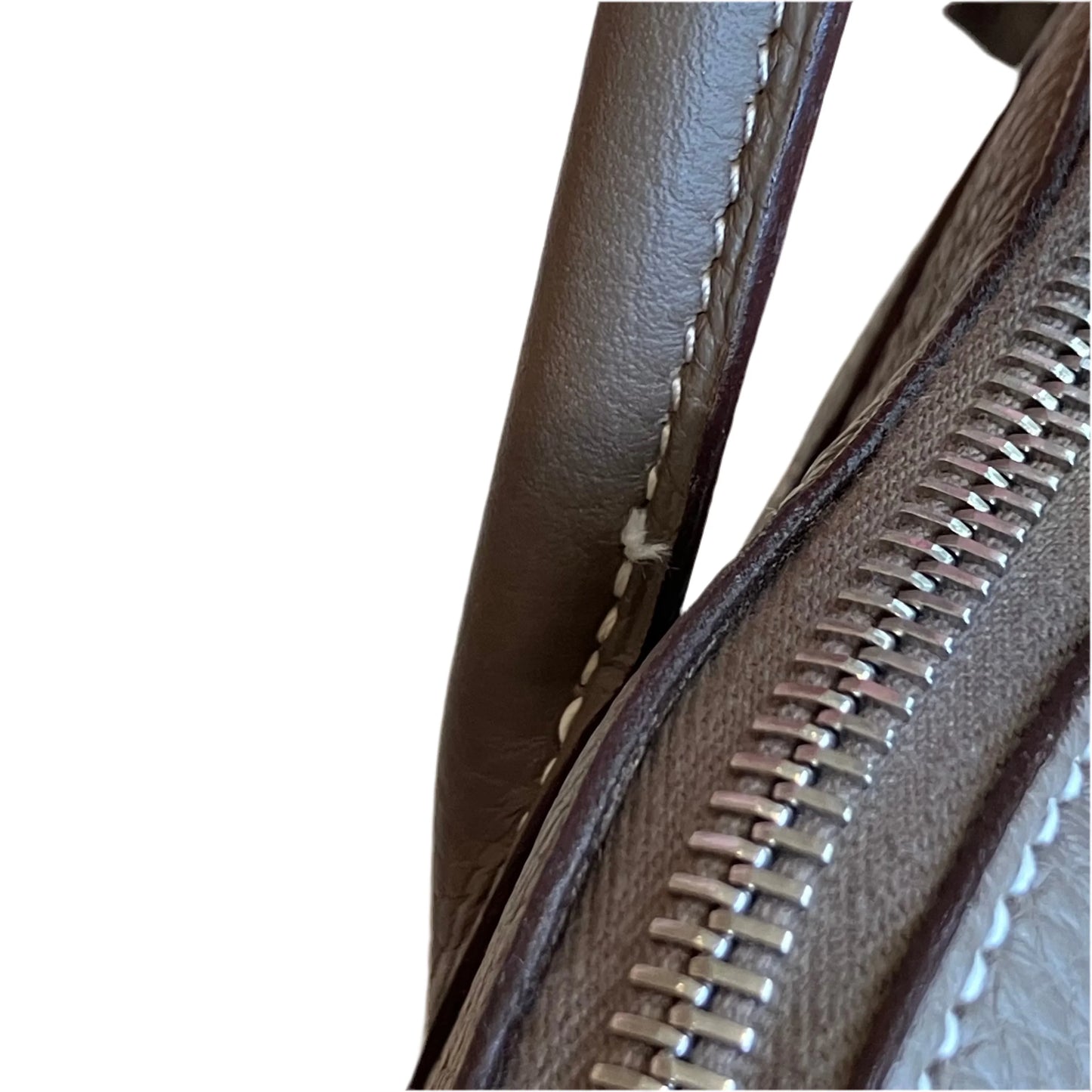 Hermes 2007 Etoupe Gray Taurillon Clemence Bolide 31 2way Shoulder Handbag