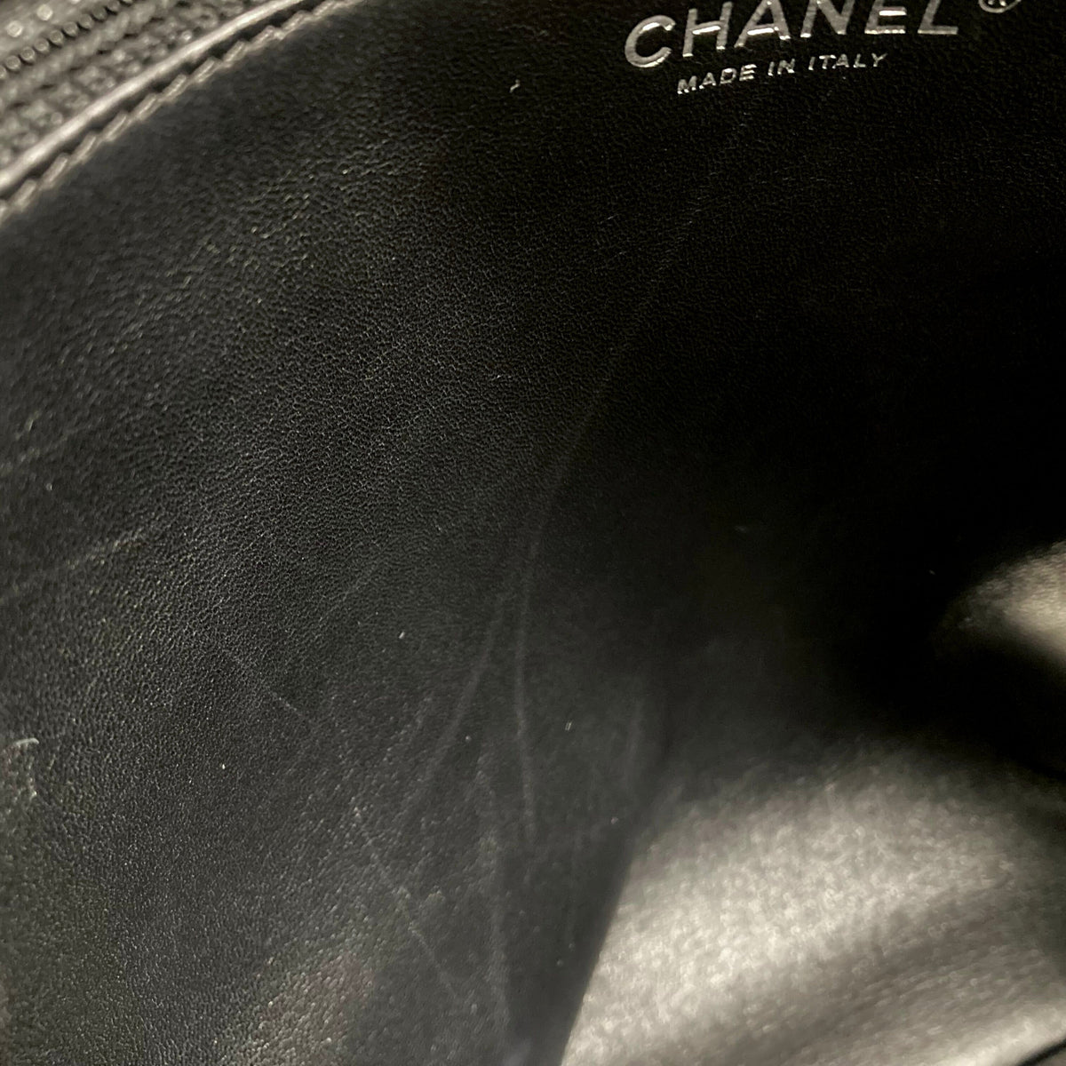 Chanel 2014-2015 Black Wool Lambskin 2way Shearling Comic Tote Handbag