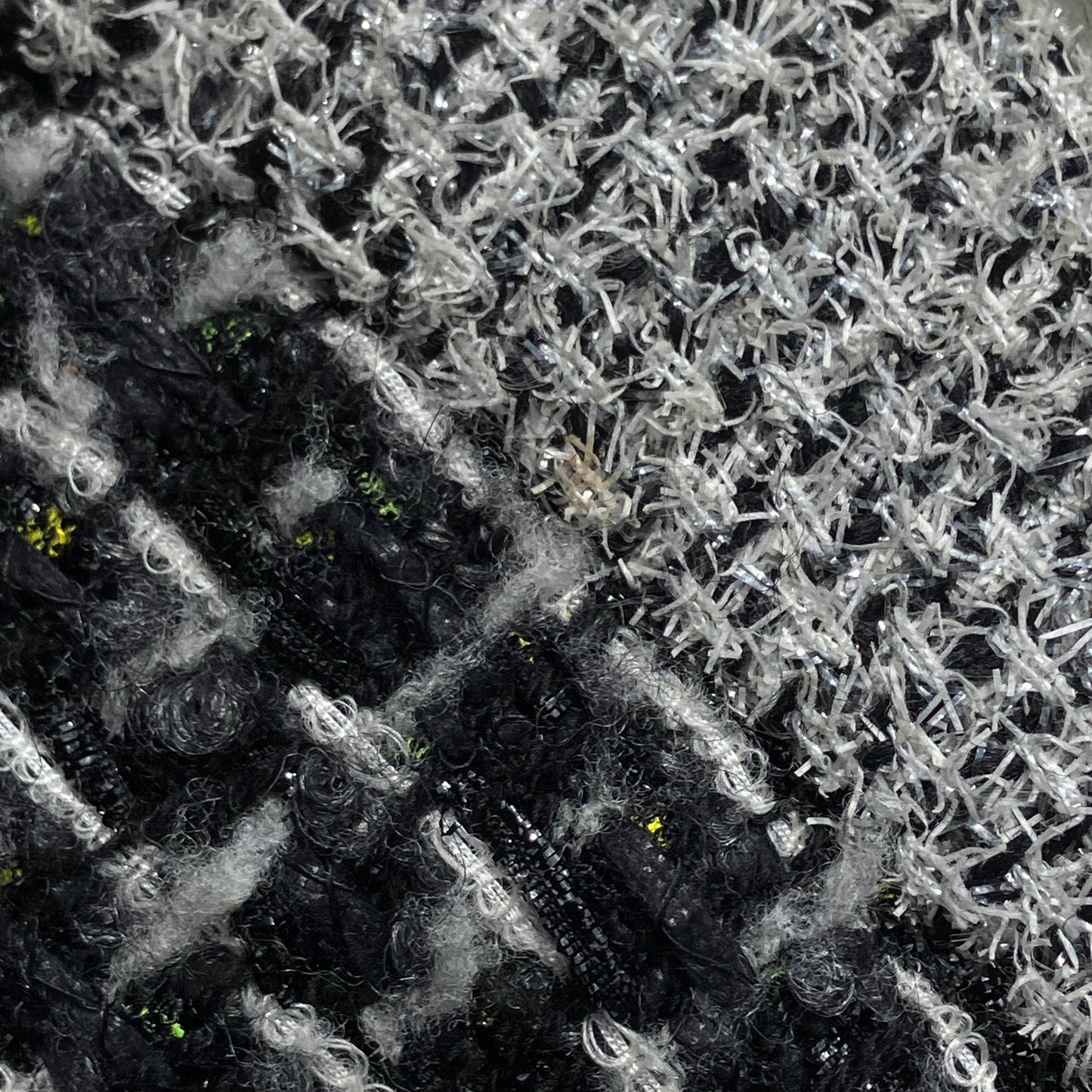 Chanel 2017-2018 Collarless Zip Up Tweed Jacket Black #44