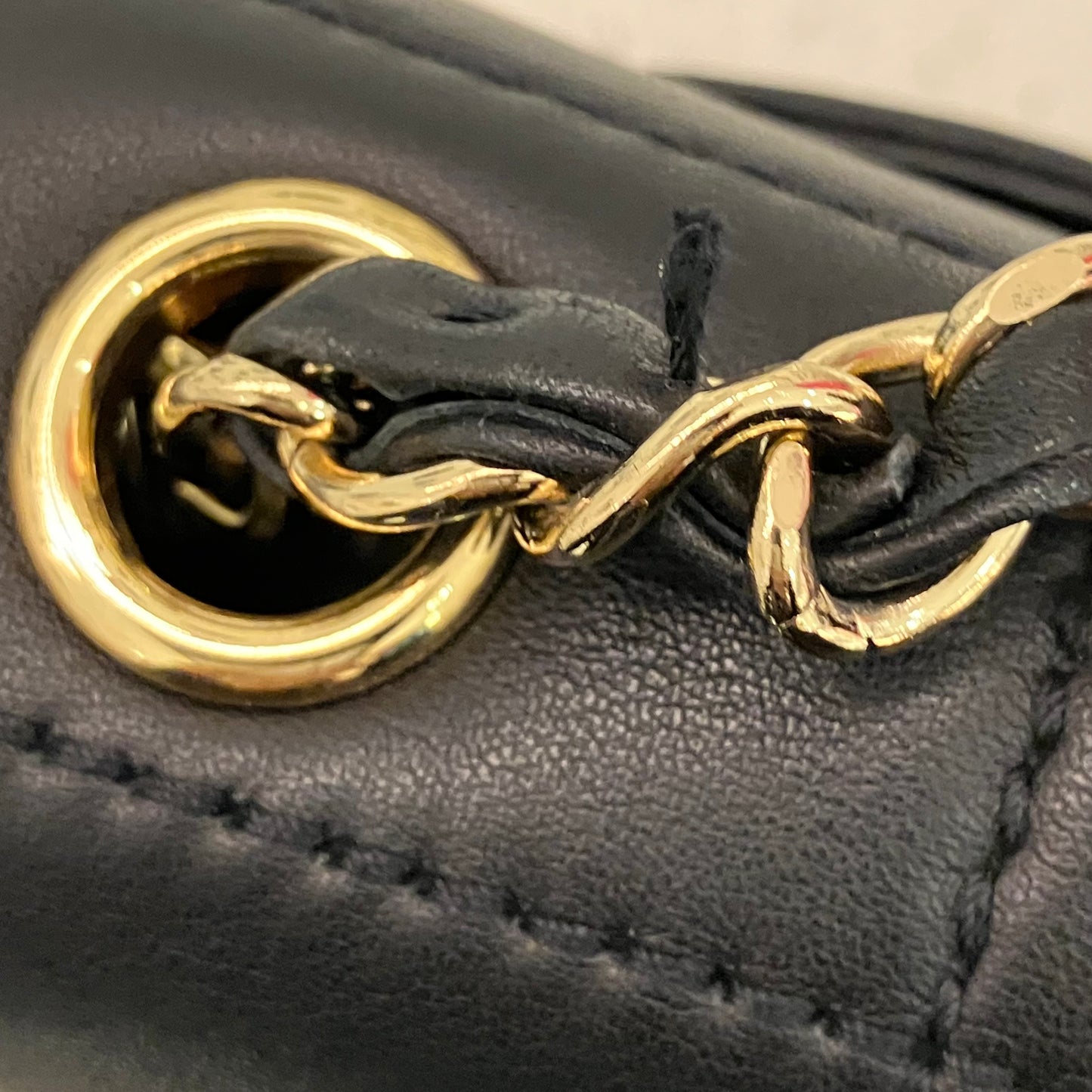 Chanel 2002-2003 Black Lambskin Choco Bar Shoulder Bag