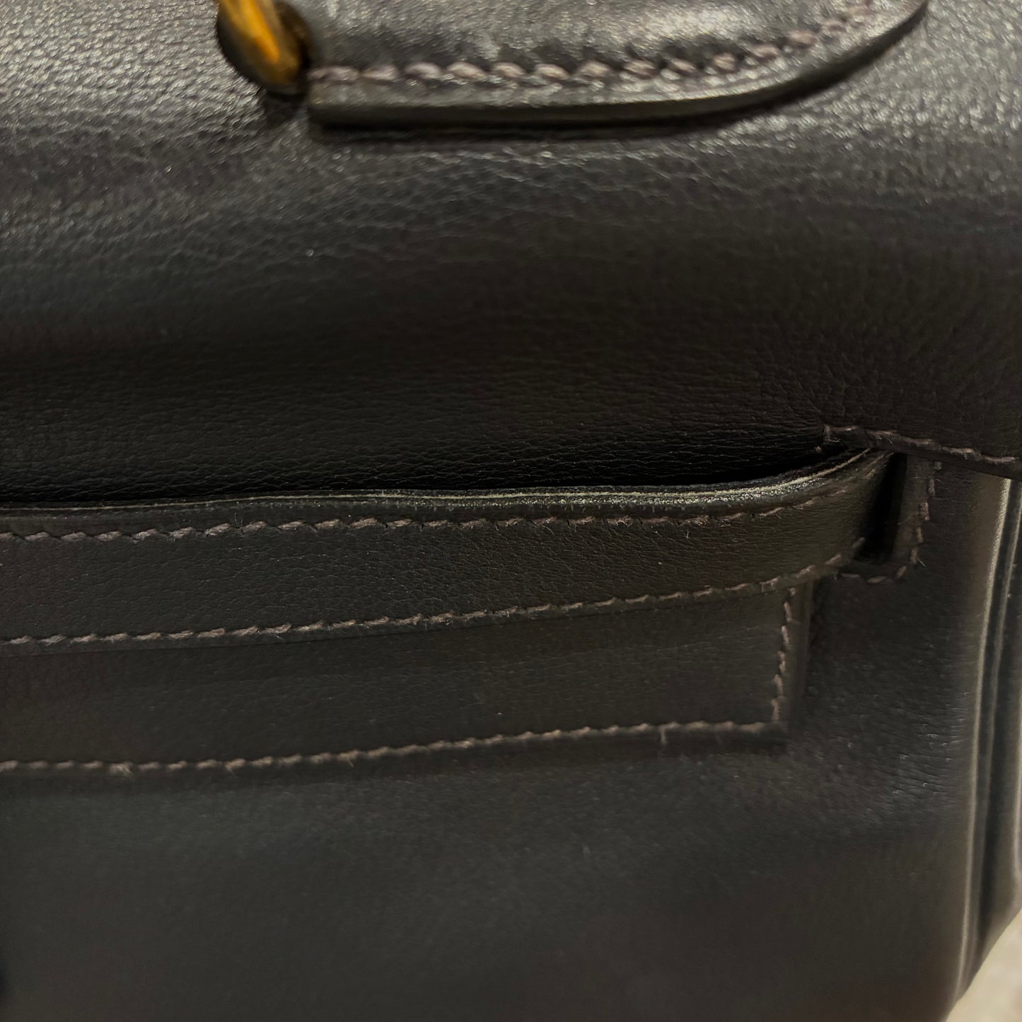 Hermes Blue Indigo Gulliver Kelly 32 Retourne 2way Shoulder Handbag