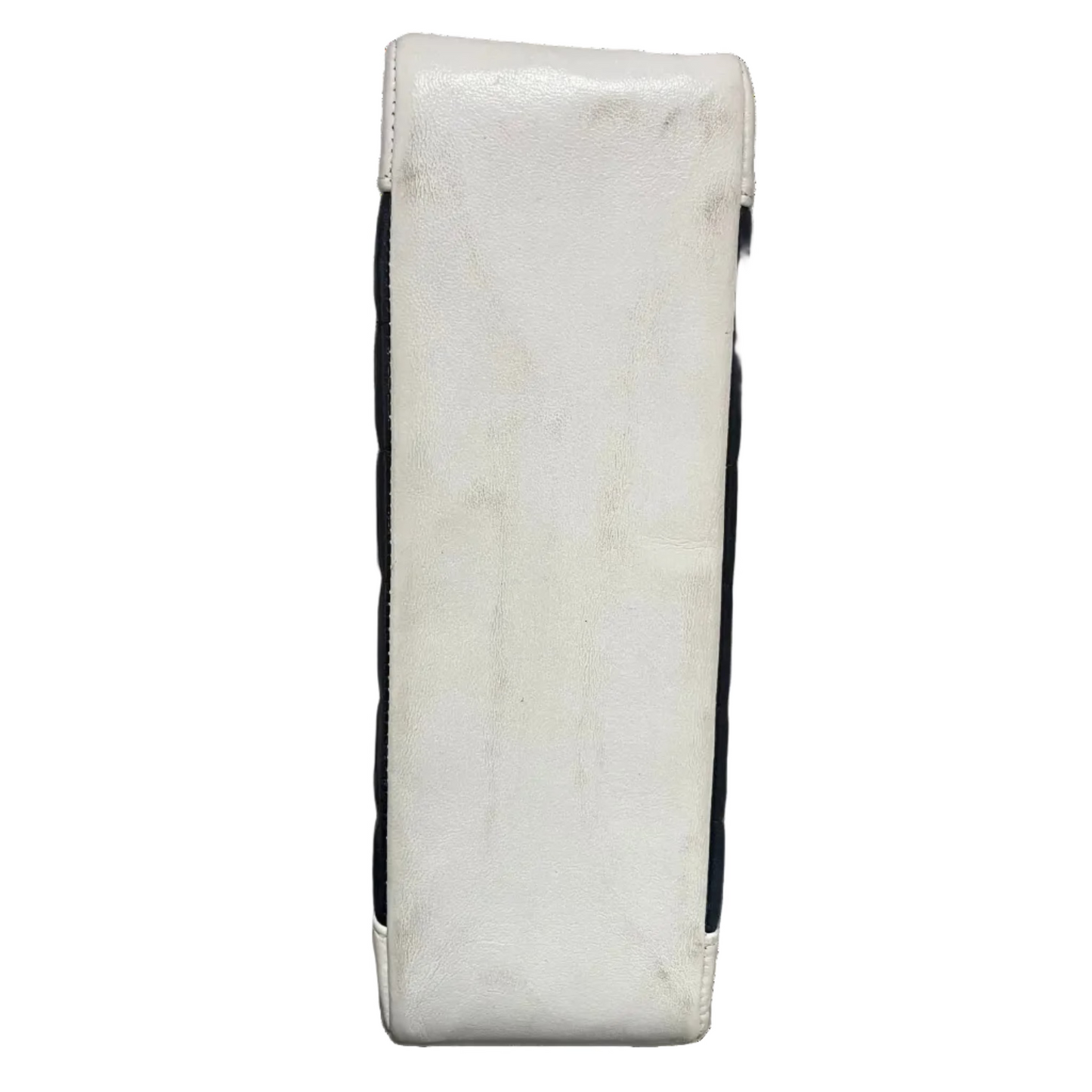 Chanel 1991-1994 Navy White Lambskin Vertical Border Flap Small