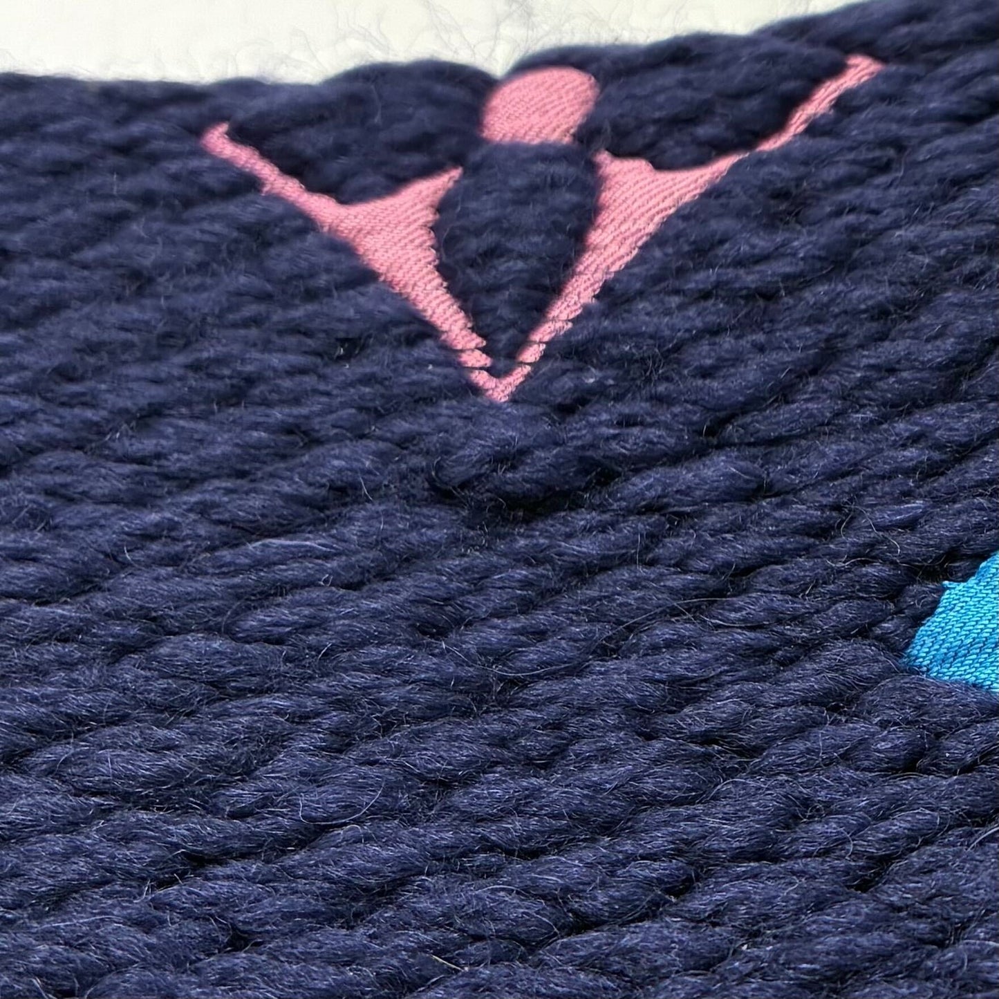 Louis Vuitton Navy Monogram Echarpe Logomania Rainbow Scarf M70899