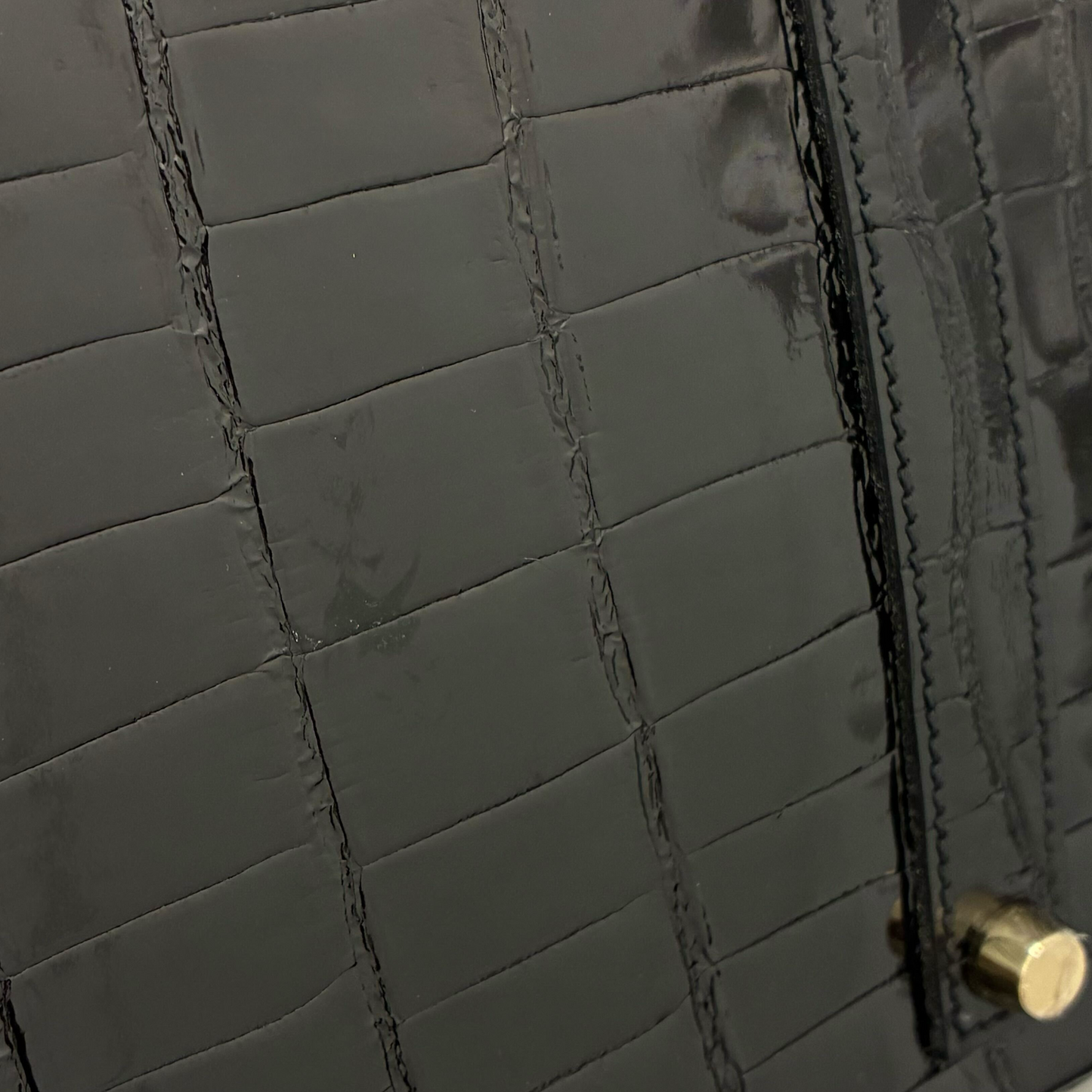 Hermes * 2013 Black Porosus Birkin 35 Handbag