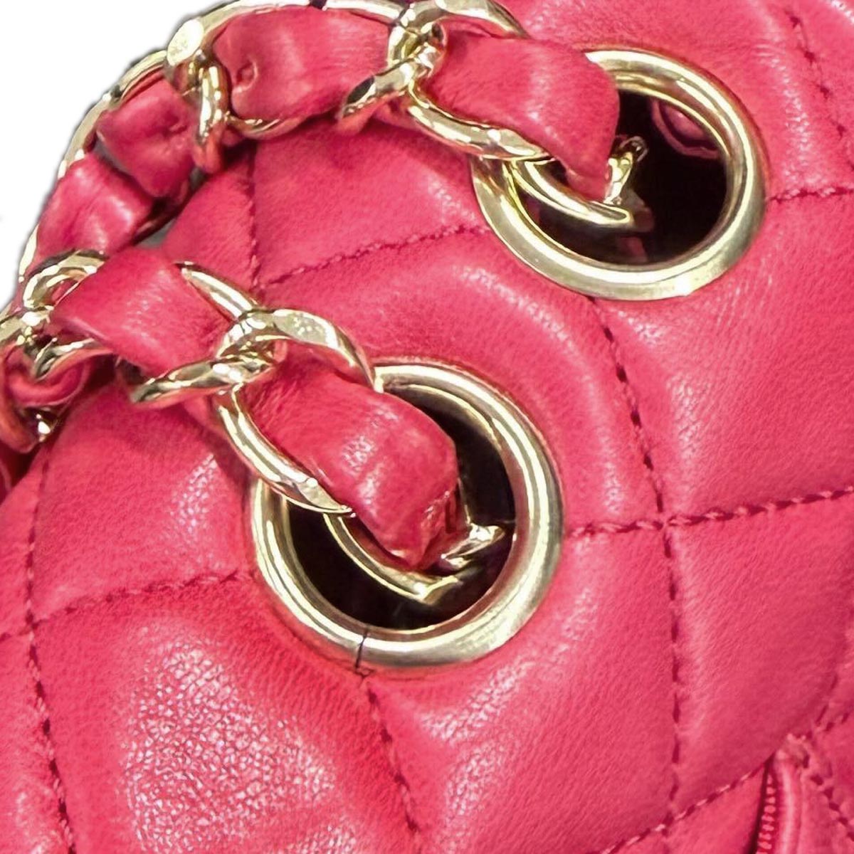 Chanel 2009-2010 Pink Lambskin Valentine East West Shoulder Bag