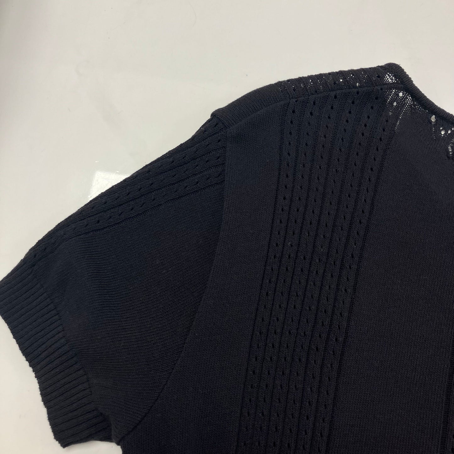 CHANEL 2002 cut-out detailing knitted blouse #38