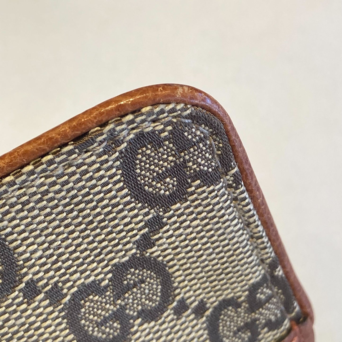 Gucci Brown Canvas Coin Case Wallet
