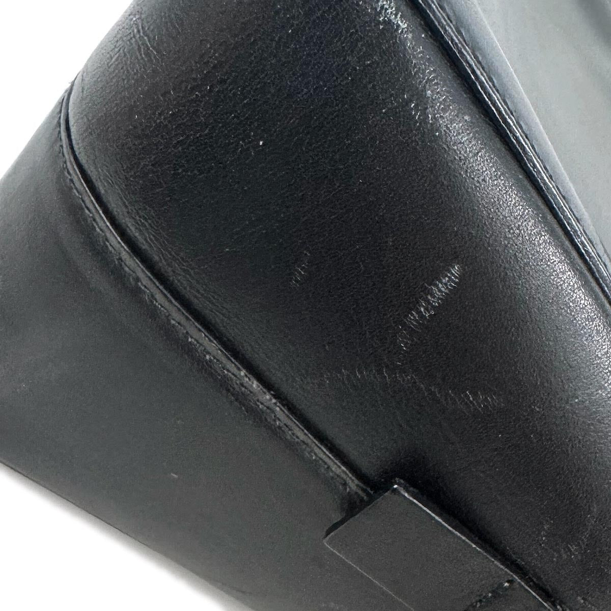 Gucci Black Leather Bamboo 2way Shoulder Handbag