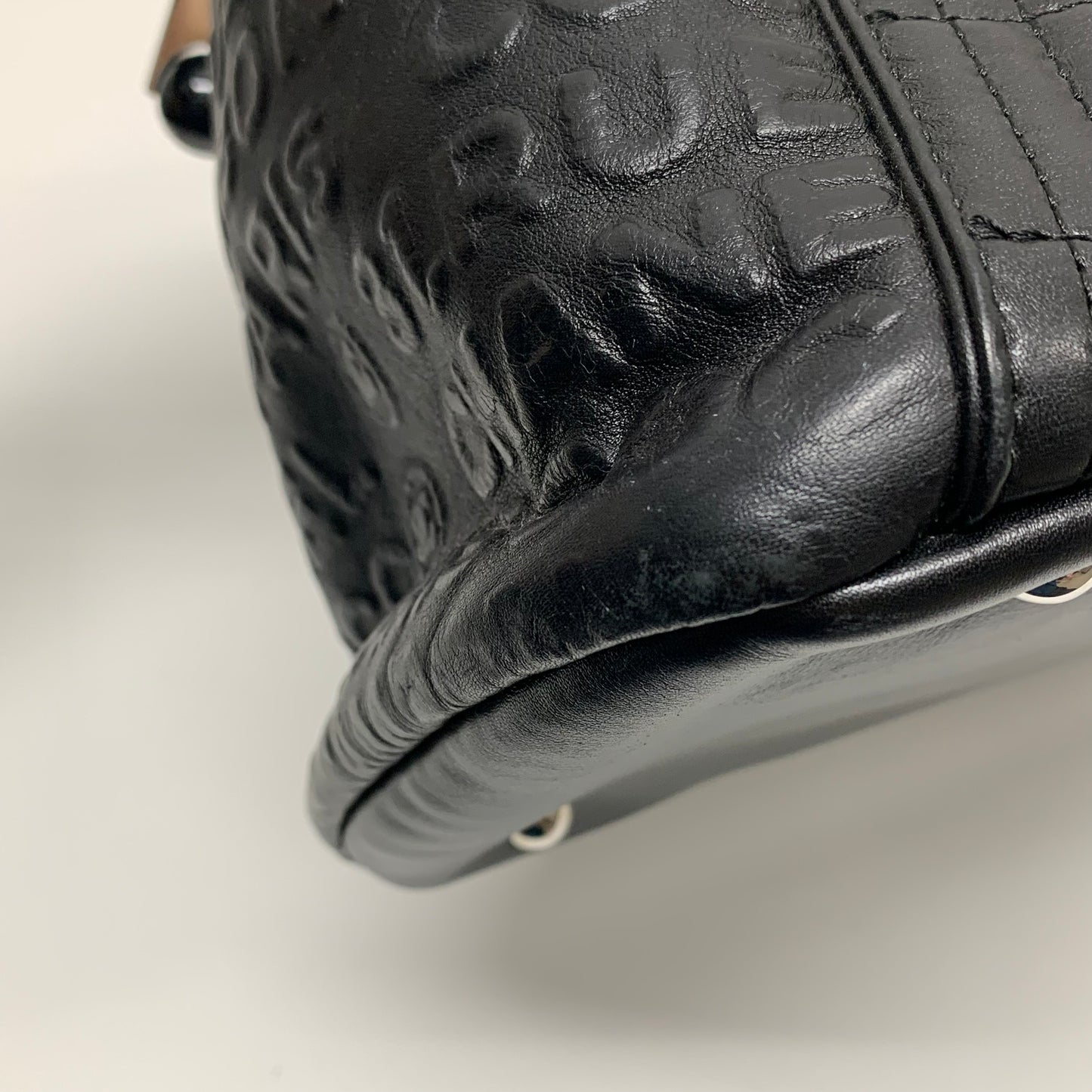 Chanel 2008-2009 Black Calfskin Rue Cambon Embossed Unlimited Shoulder Bag