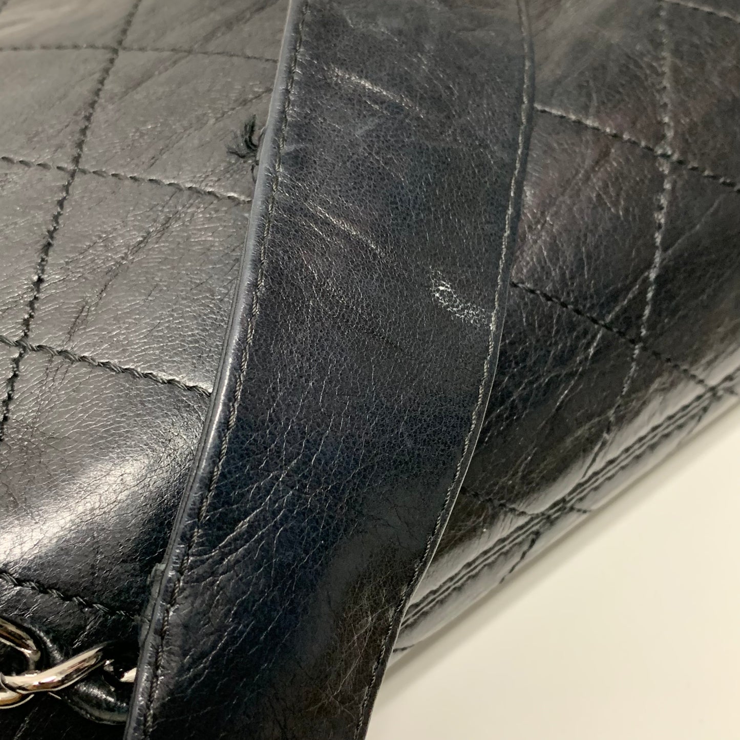 Chanel 2006-2008 Black Lambskin Ritz Flap Handbag