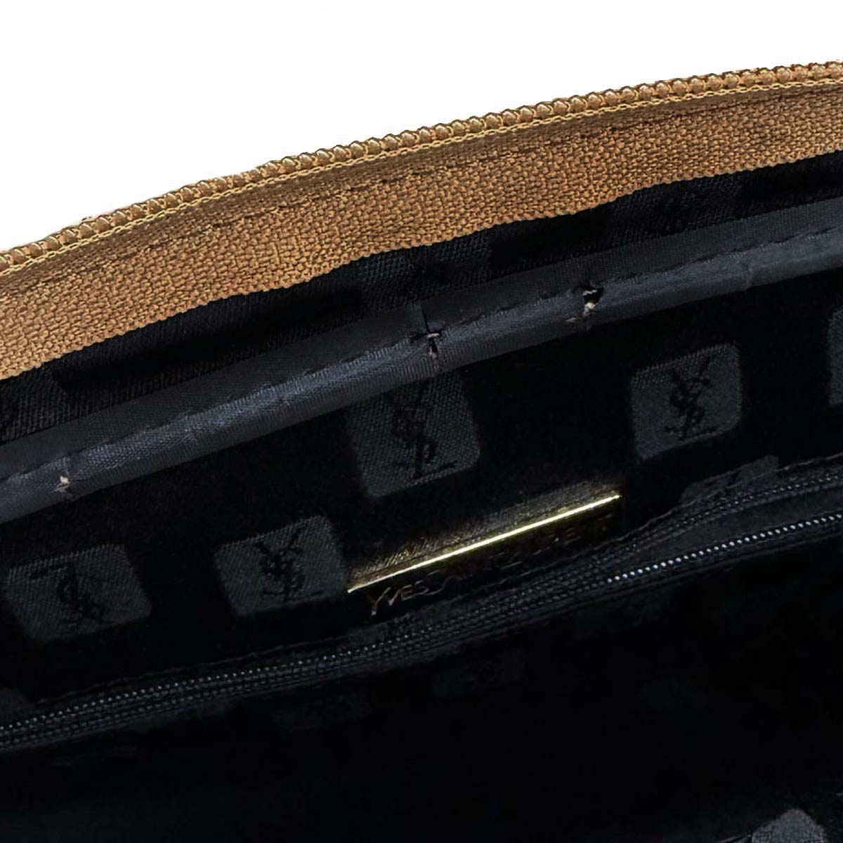 Yves Saint Laurent Black Leather Duffle Handbag