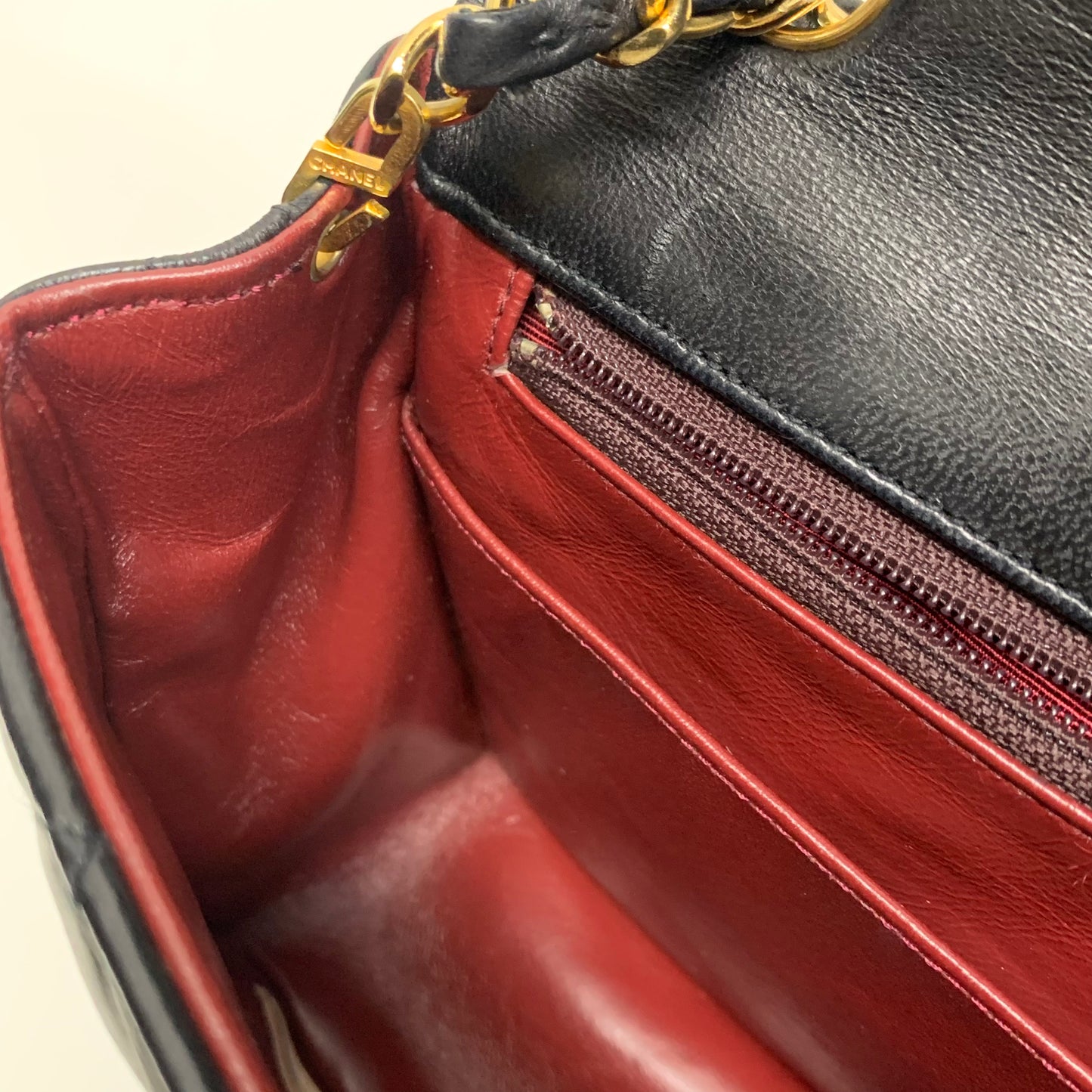 Chanel 1986-1988 Black Lambskin Shoulder Bag