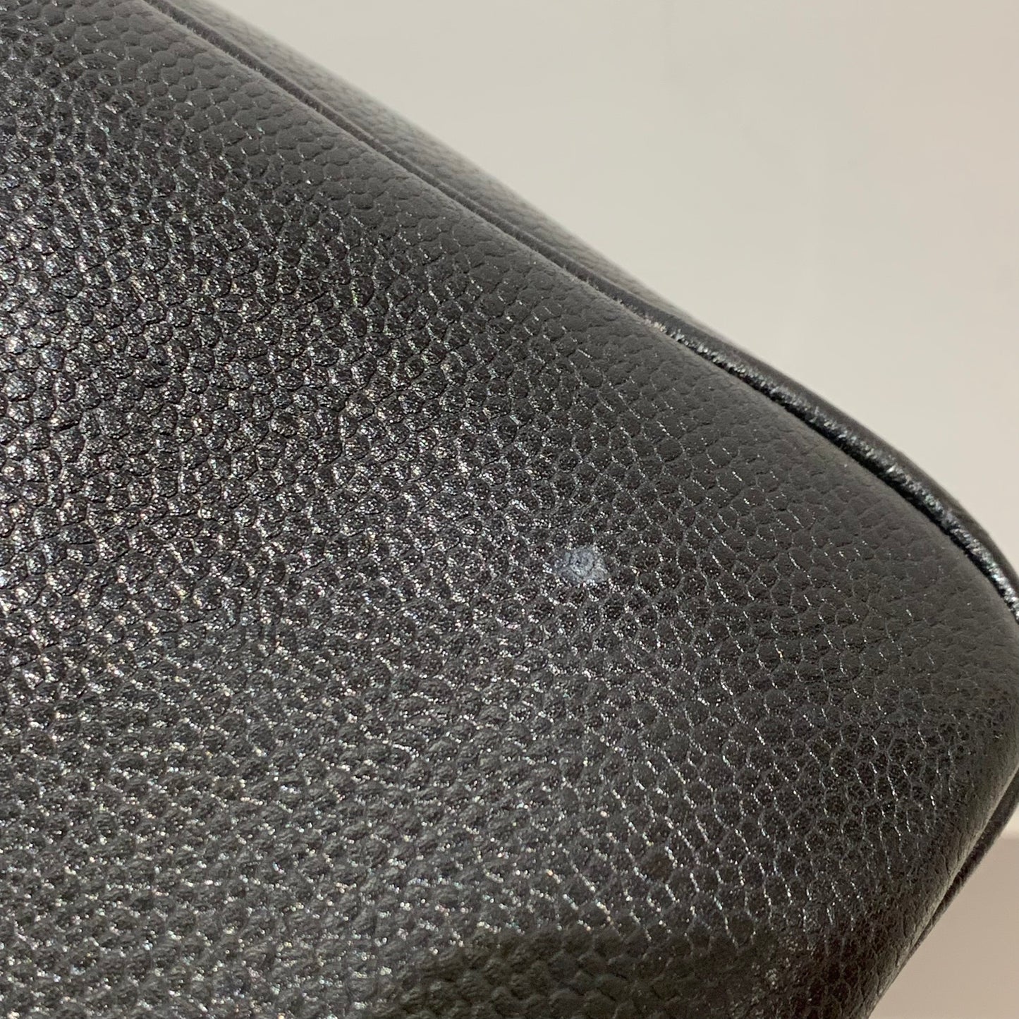 Chanel Black Caviar Skin 2way Shoulder Duffle Handbag