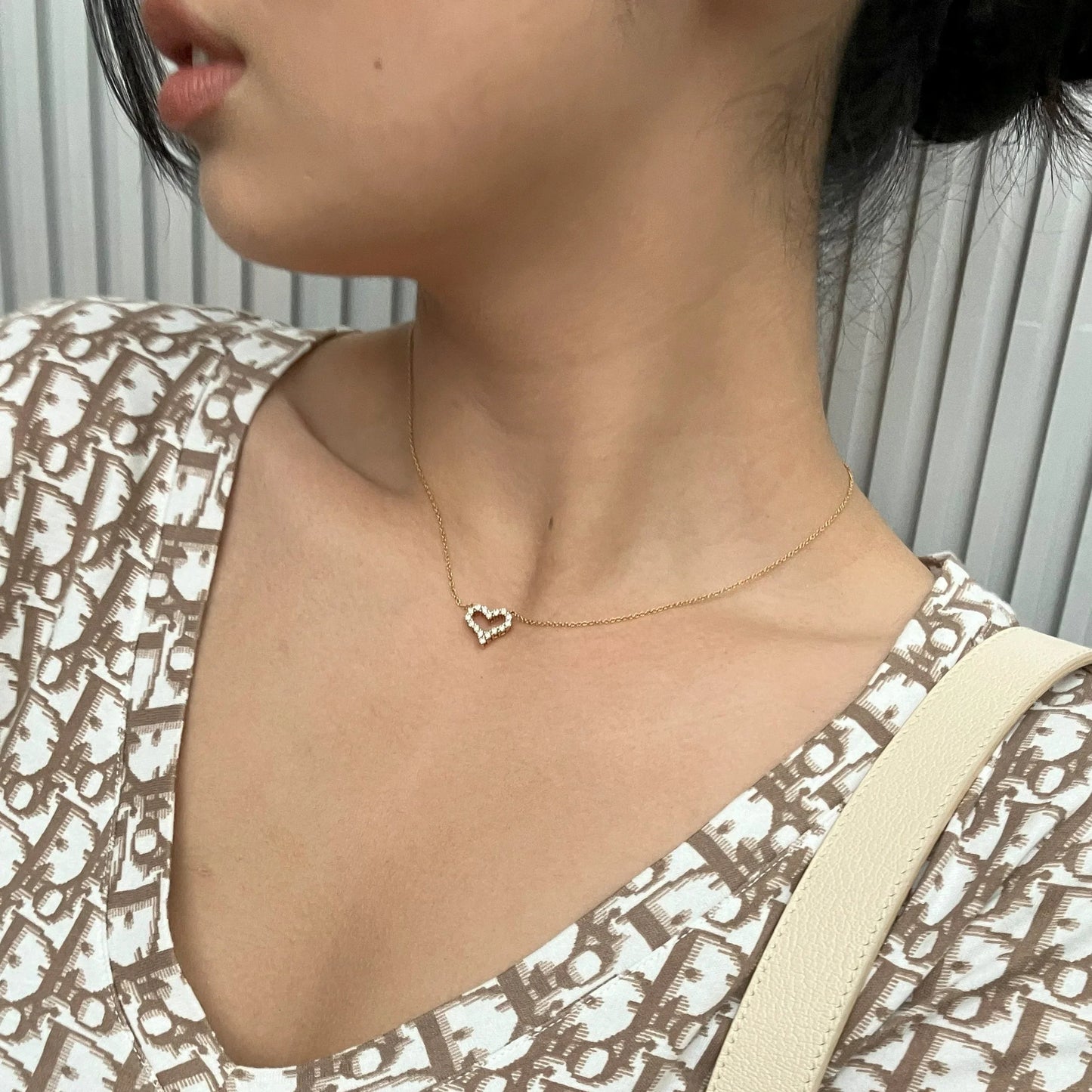 Tiffany & Co. Sentimental Heart Pendant Necklace AU750 Diamond