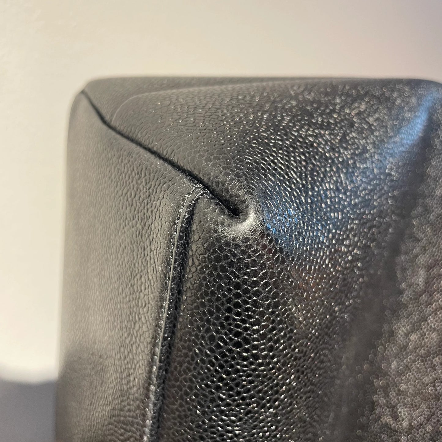 Chanel 1994-1996 Black Caviar Timeless Zipper Top Tote 41