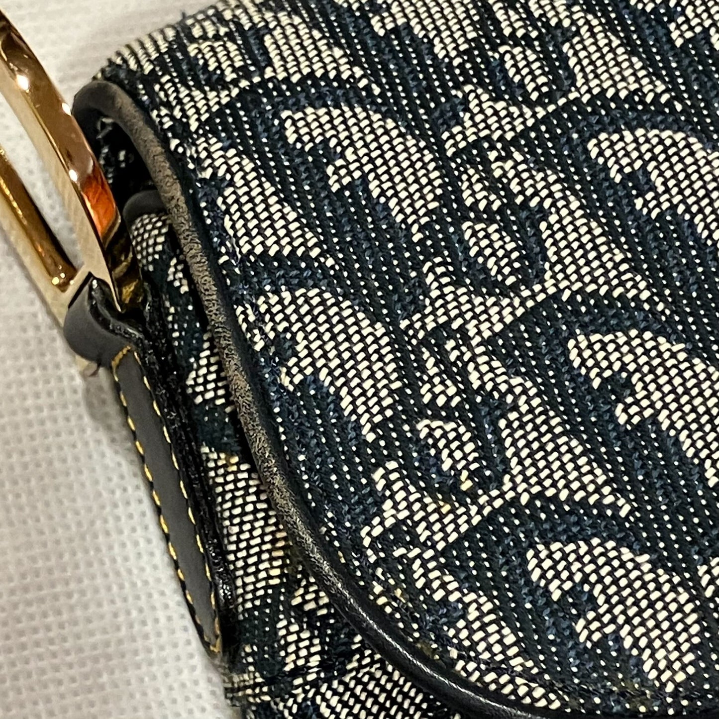 Christian Dior Navy Trotter Saddle Handbag