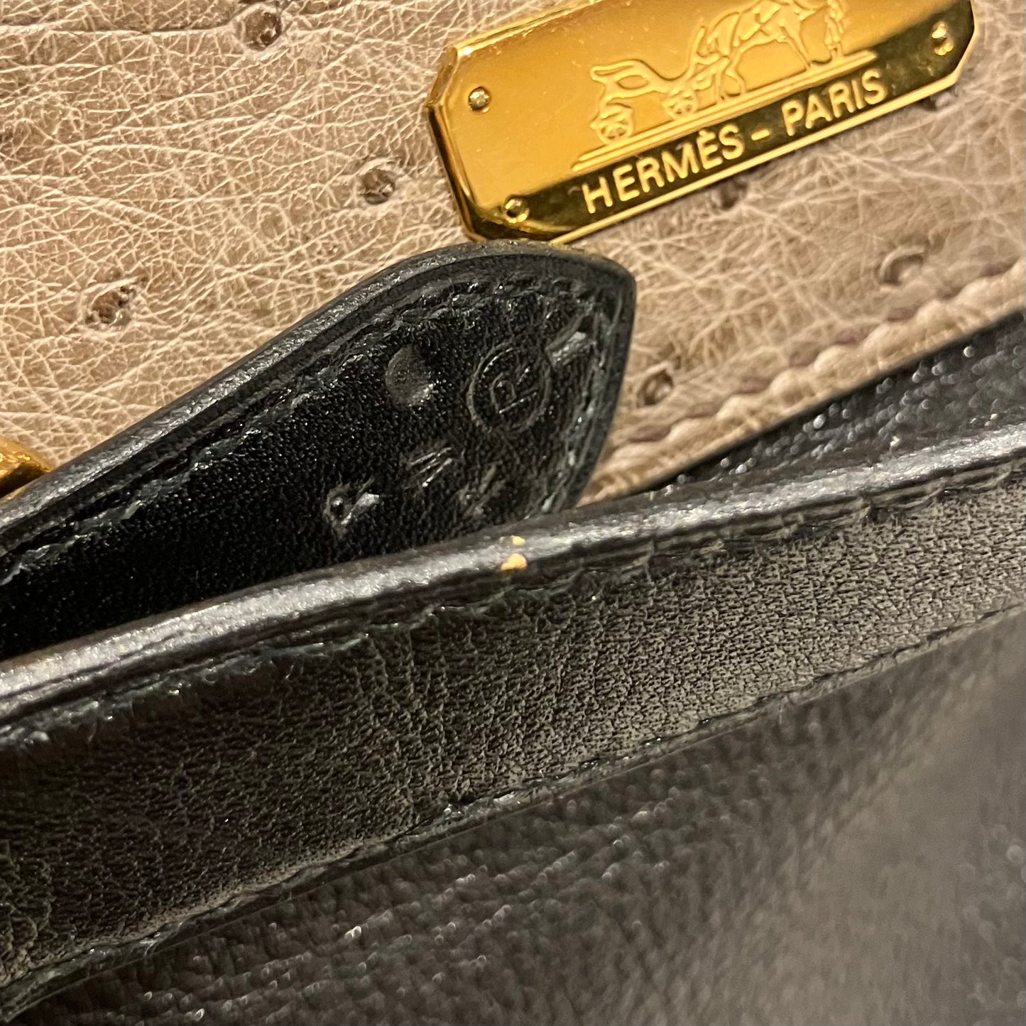 HERMES * 1988 SMAC Black Gulliver Ostrich
