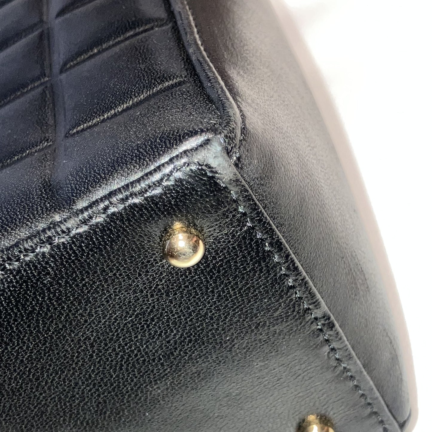 Chanel 2002-2003 Black Lambskin Choco Bar Tote Shoulder Bag