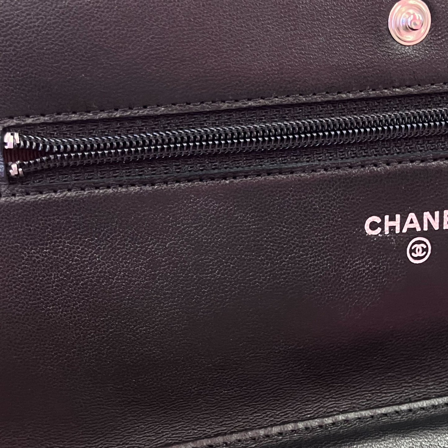 Chanel Black Lambskin Classic WOC Wallet on Chain Bag