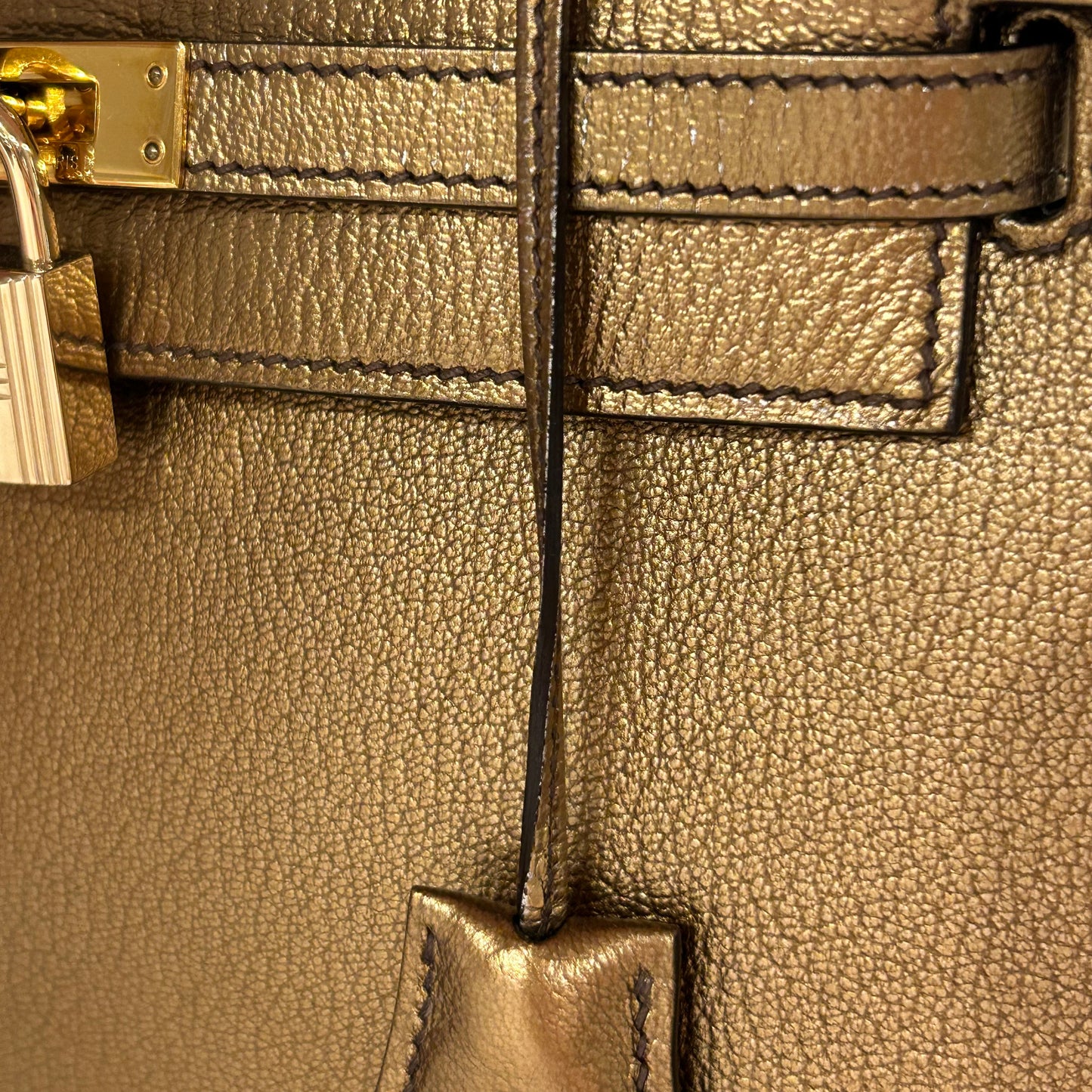 Hermes * 2005 Athens Limited Olympic Gold Chevre Kelly 25 Sellier 2way Shoulder Handbag
