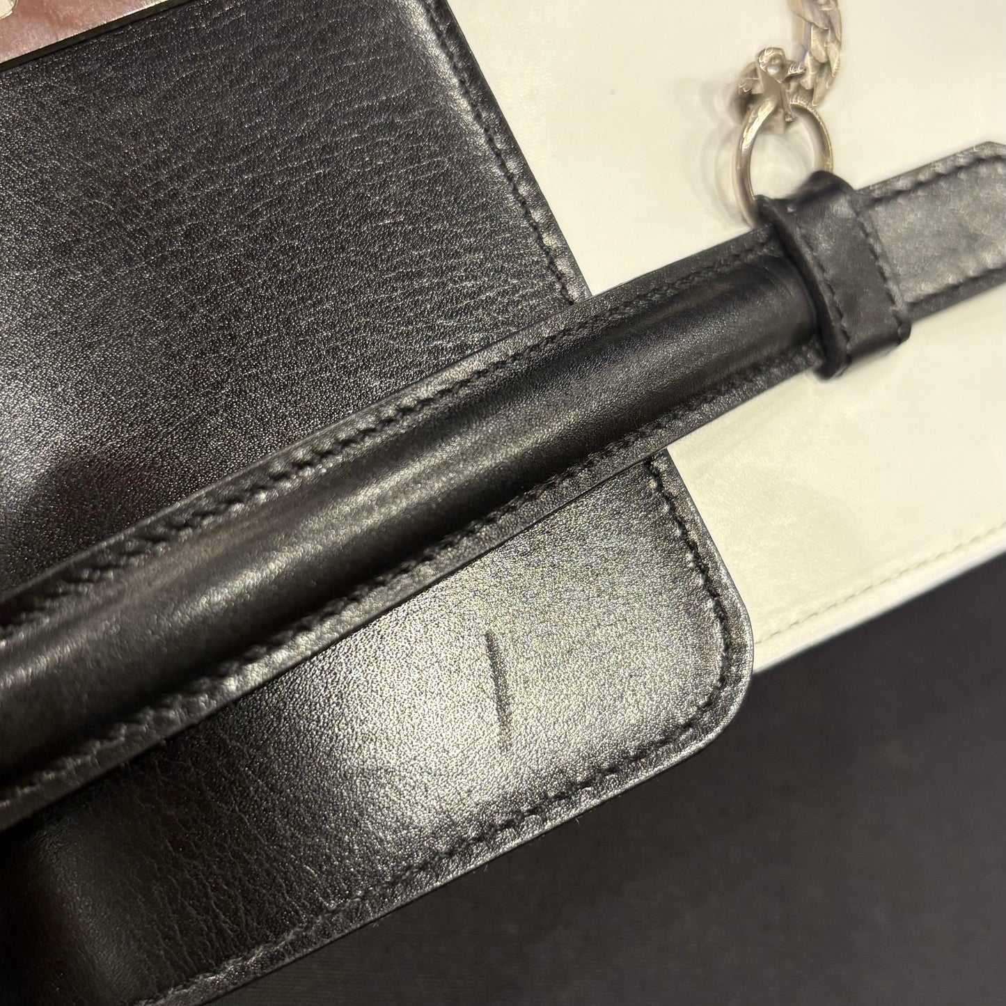 Celine White Leather Handbag