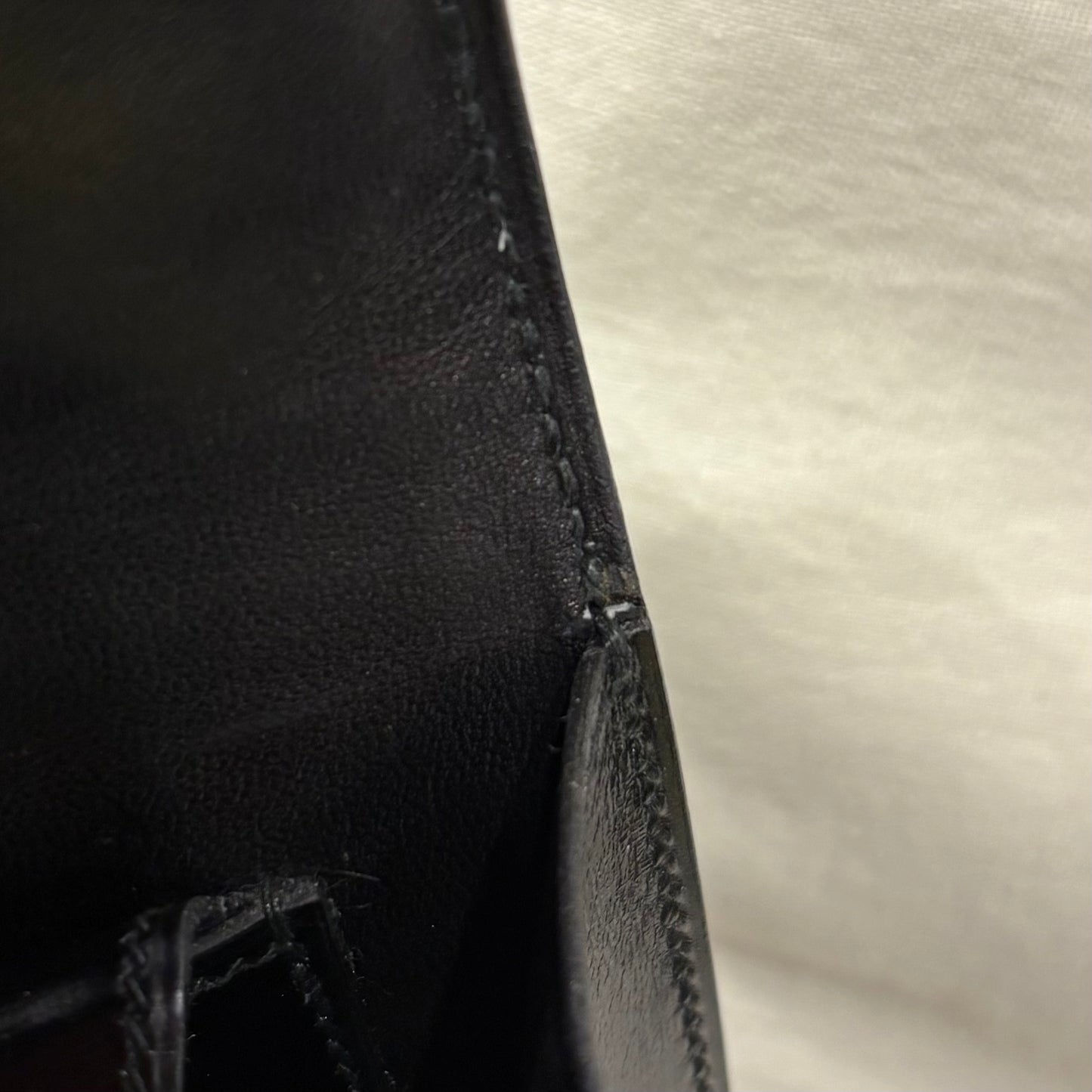 Hermes 1983 Black Box Calf Fonsbelle Shoulder Bag