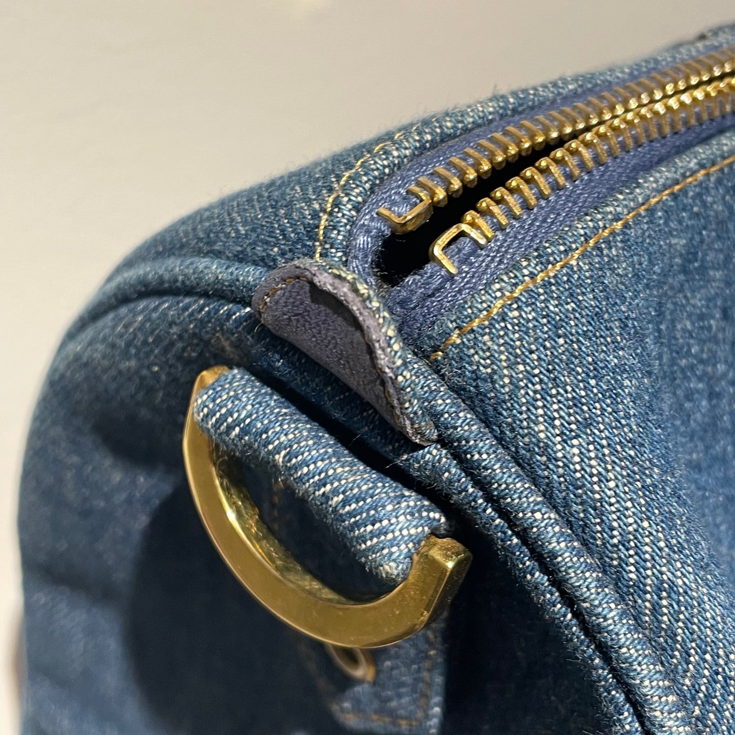 Chanel 1996-1997 Denim Timeless Boston 35