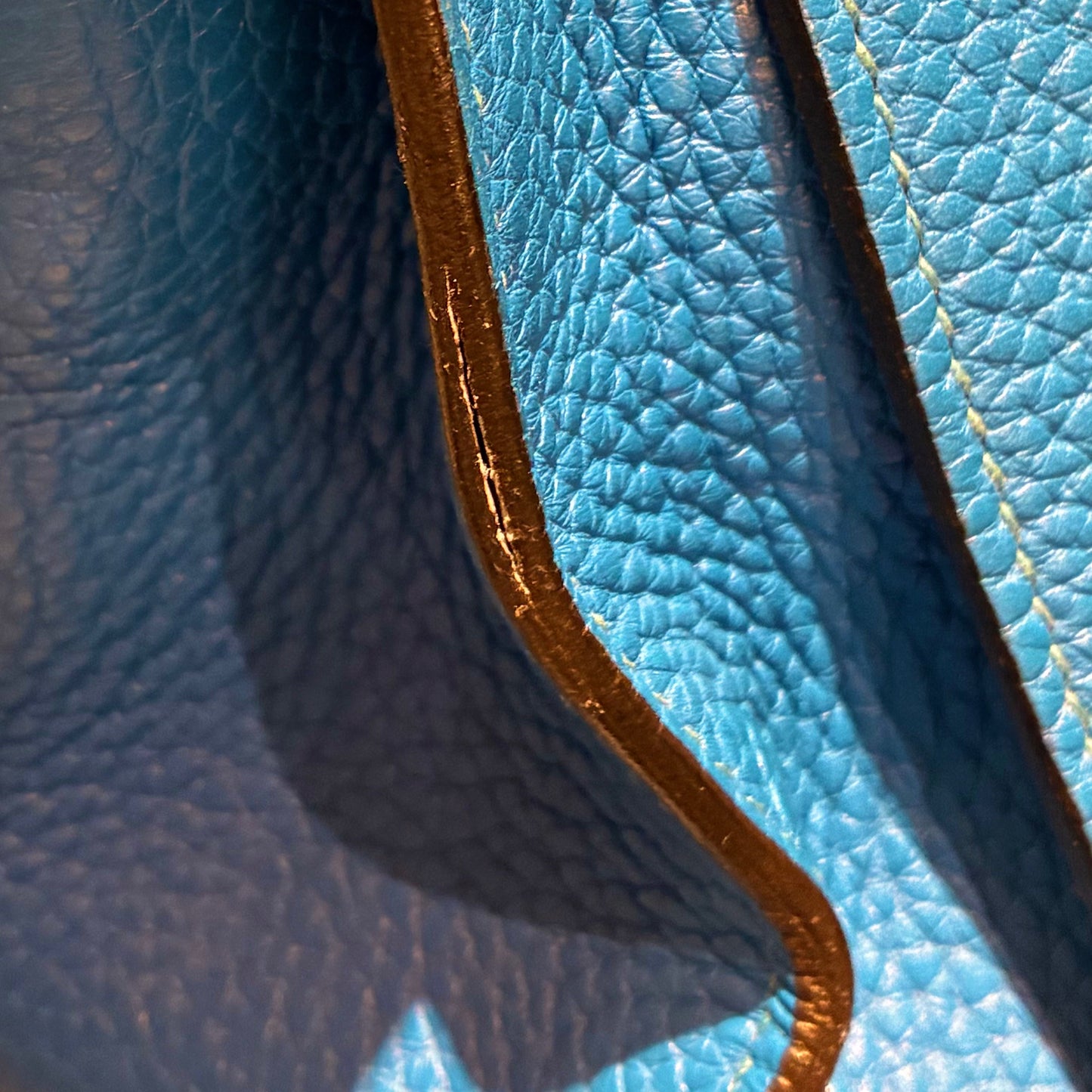 Hermes 2013 Blue Taurillon Clemence Jypsiere 34 Shoulder Bag