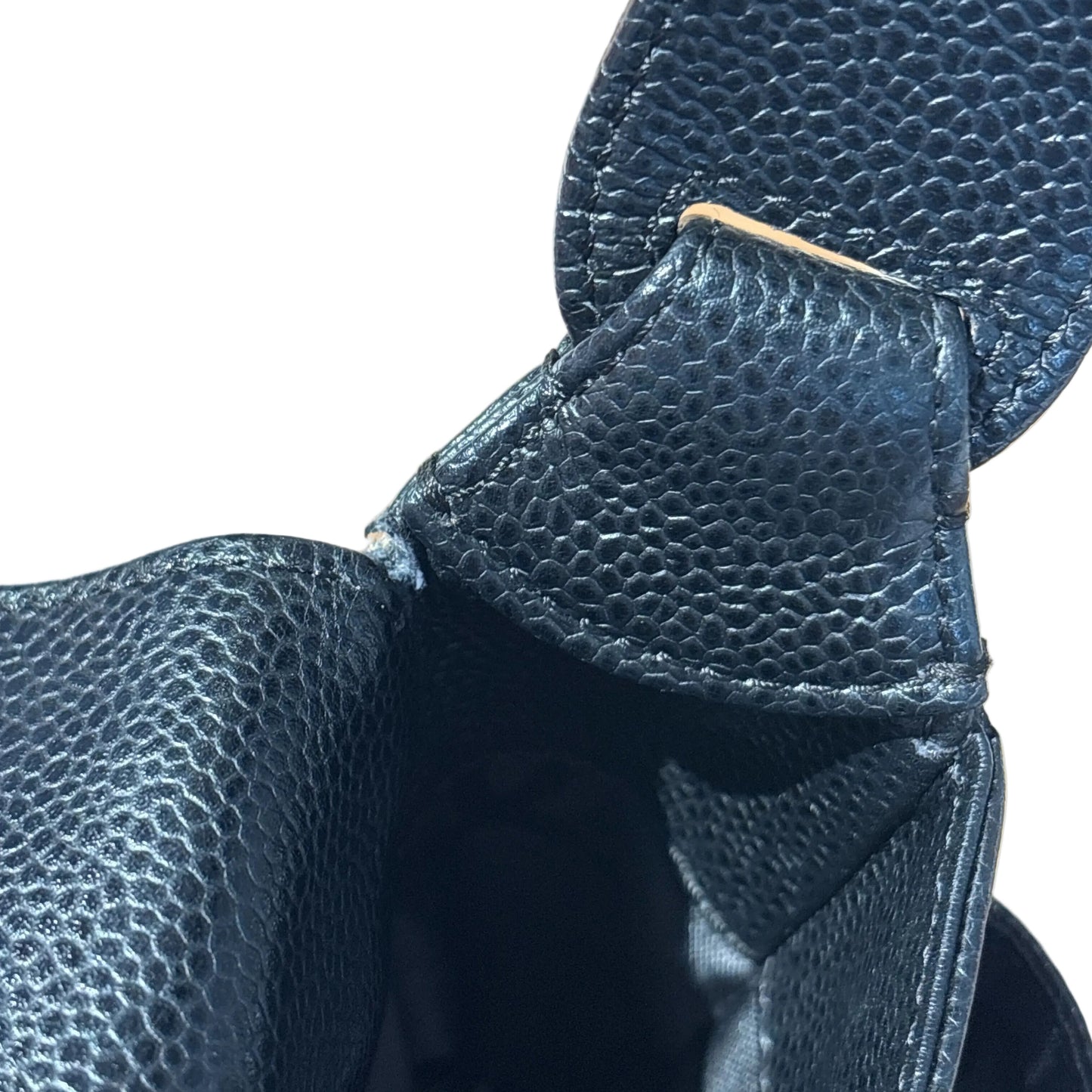 Chanel 2005-2006 Black Caviar Skin Wild Stitch Handbag