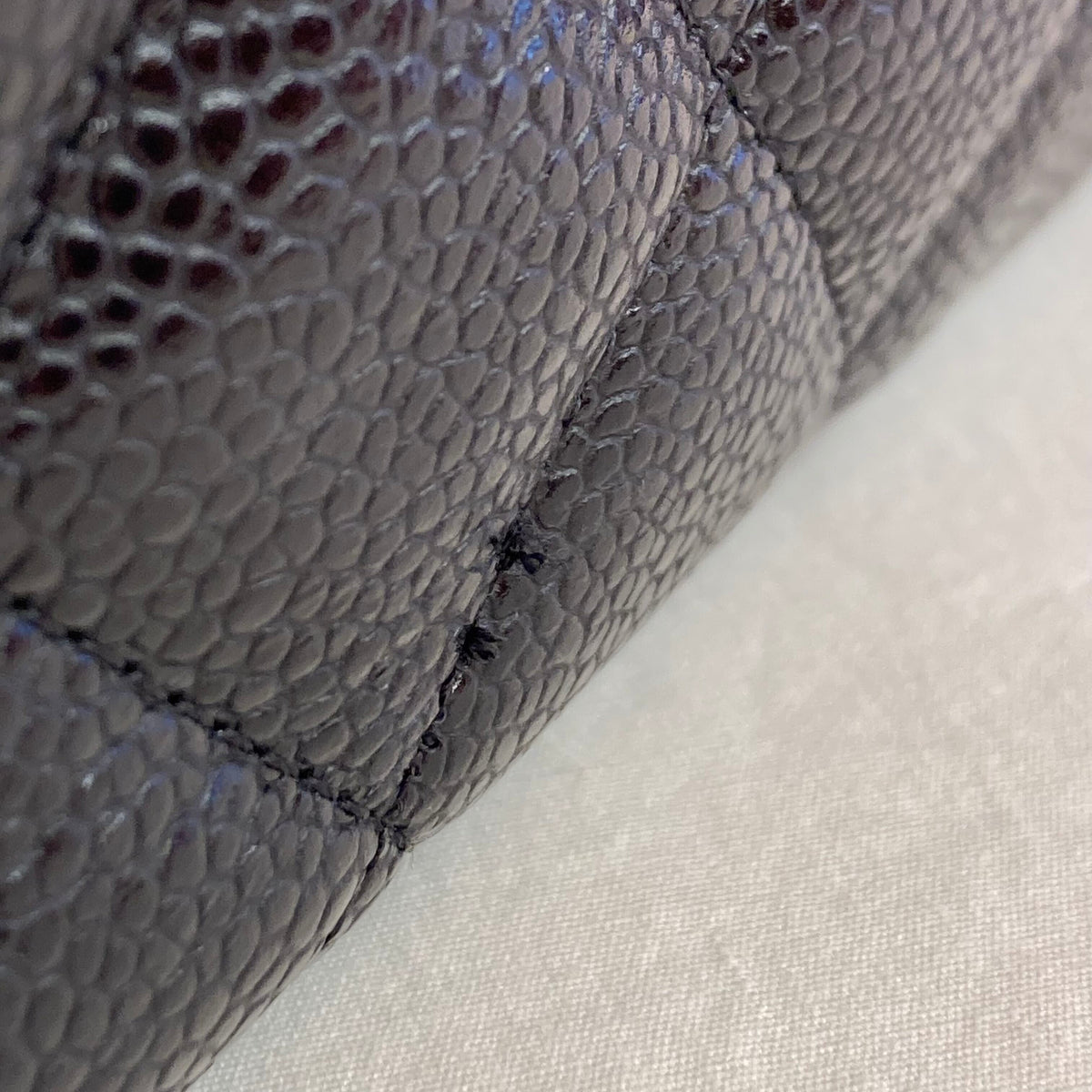 Chanel 2011 Black Caviar Skin Jumbo Classic Double Flap Shoulder Bag