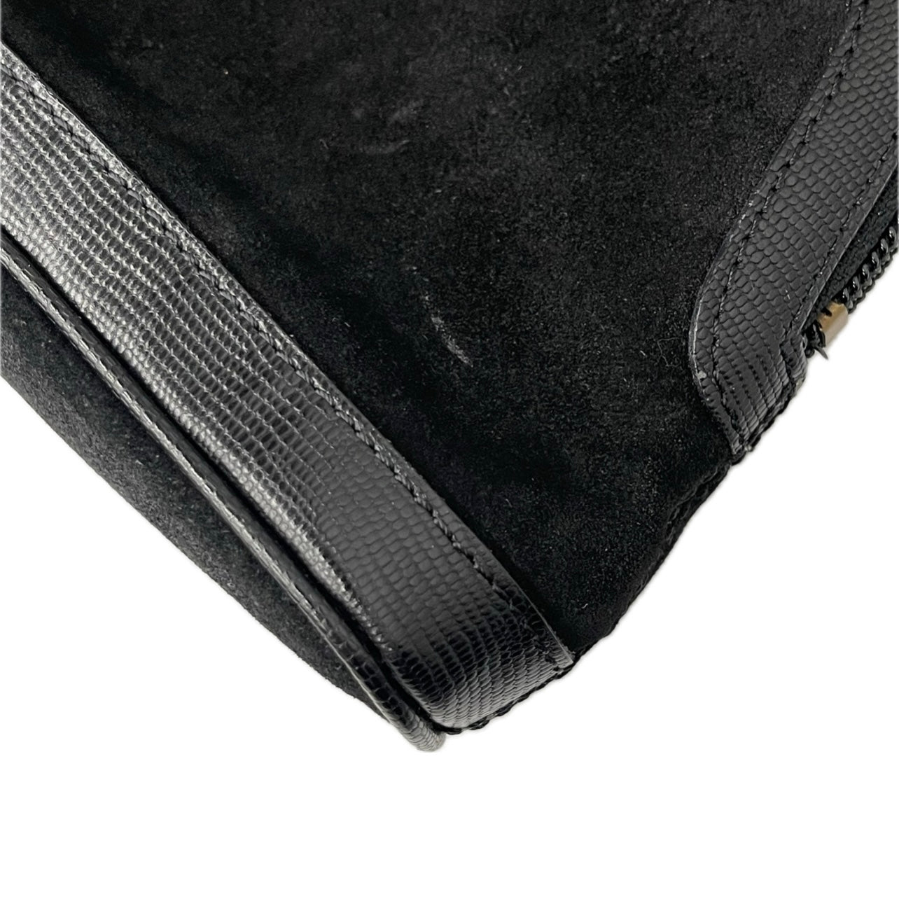 Celine Black Suede Shoulder Bag