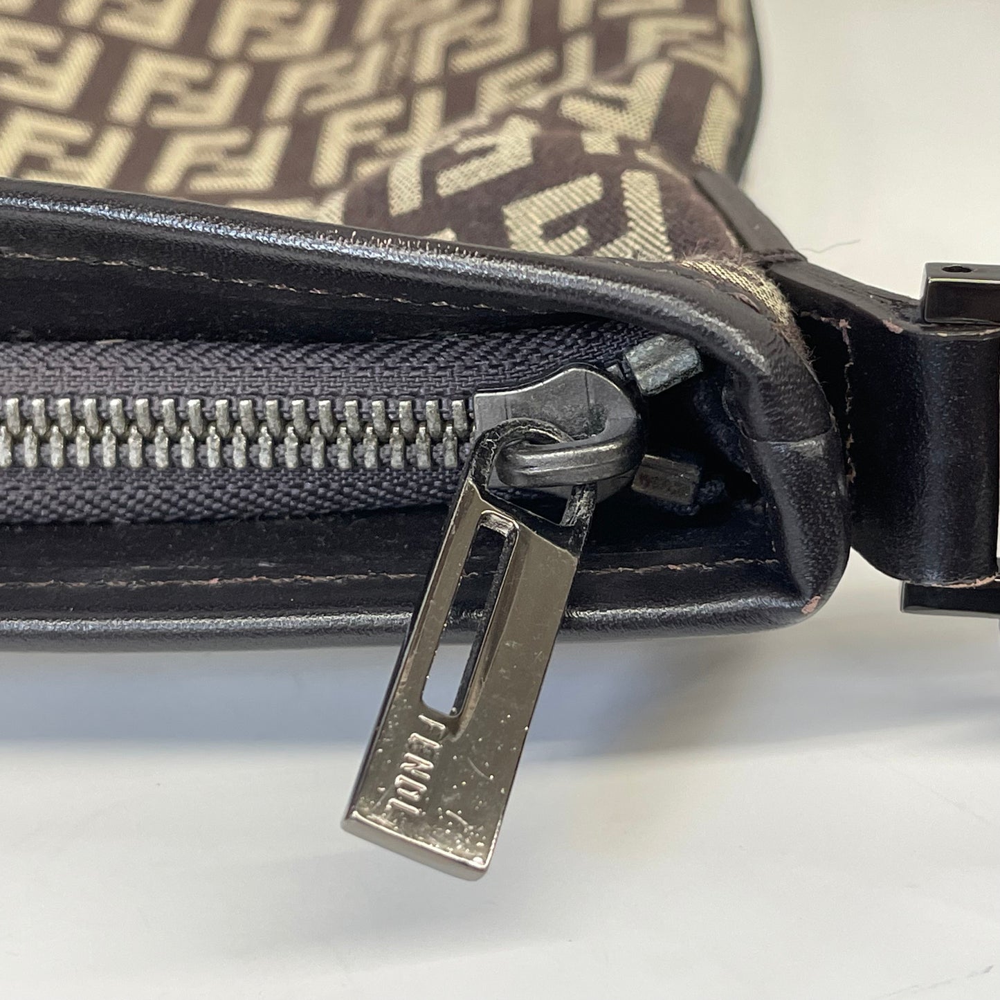 Fendi Brown Zucchino Shoulder Bag
