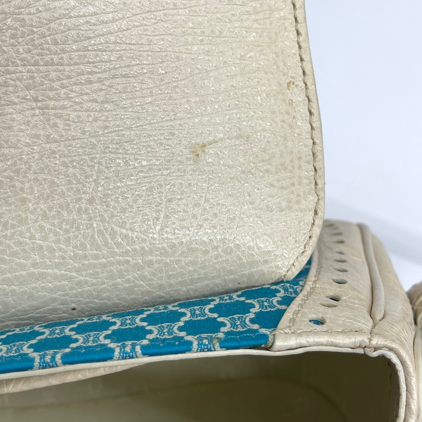 Celine * Blue Canvas Macadam Handbag