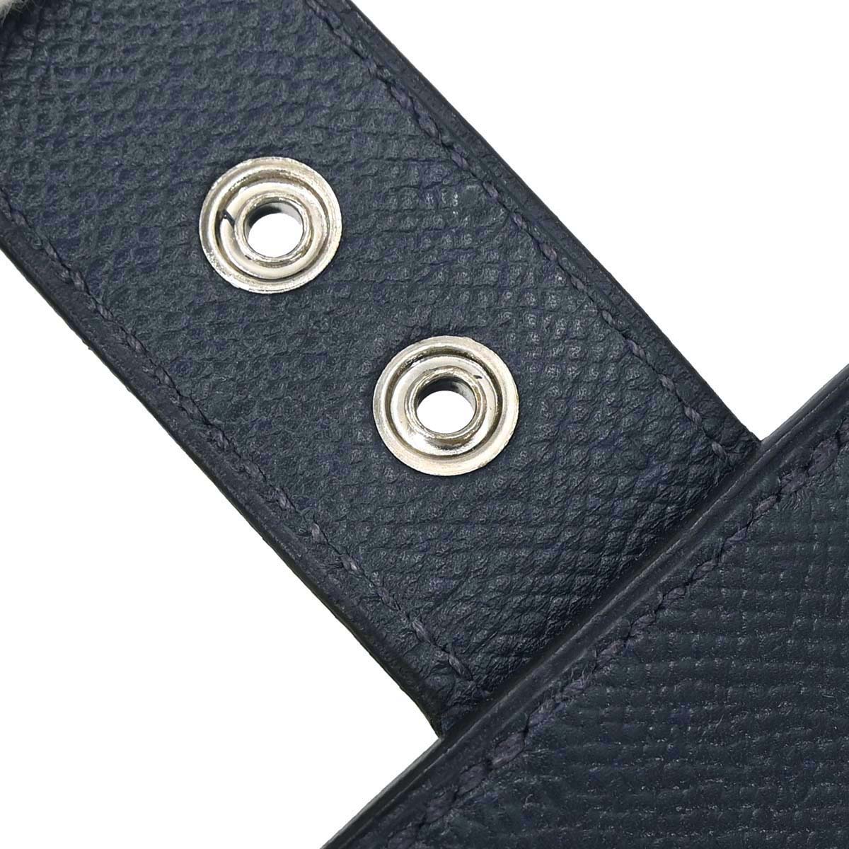 Hermes Navy Courchevel Sac a Depeches Clutch Bag