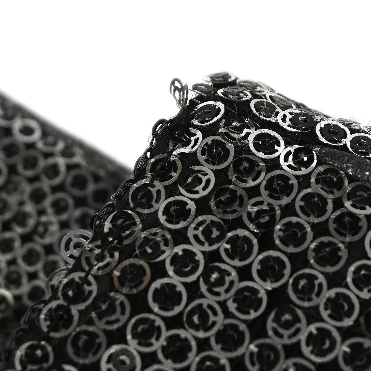 Chanel 2006-2008 Silver Sequins Shoulder Bag
