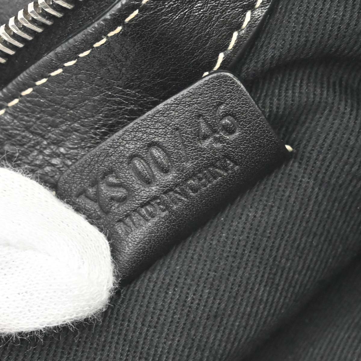Celine * Gray Black Macadam Handbag