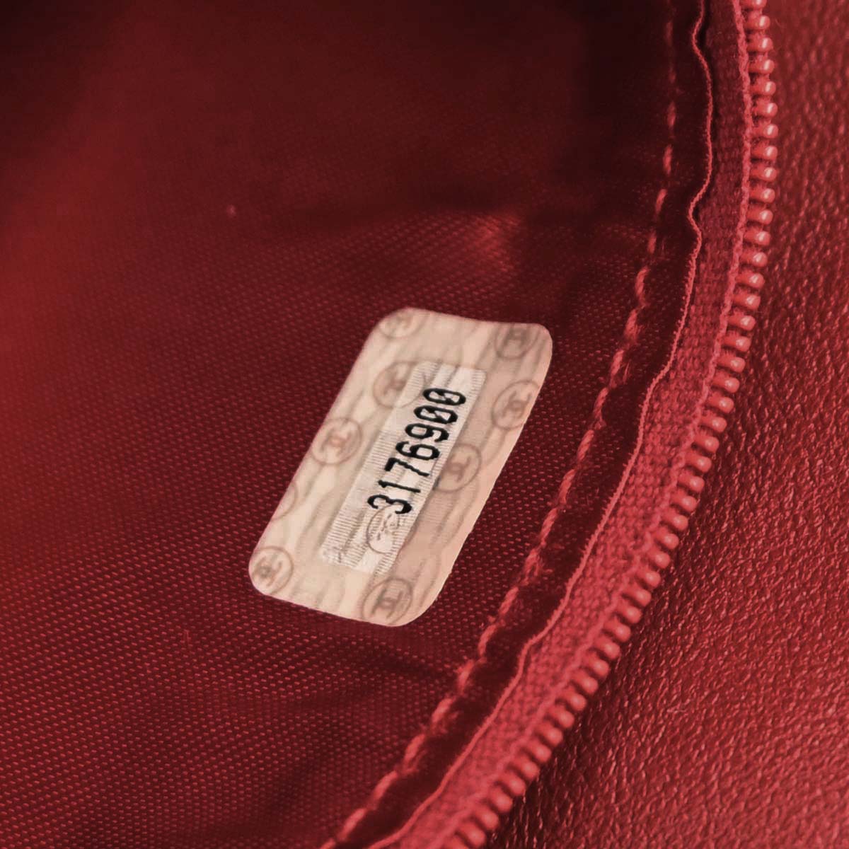 Chanel Red Lambskin Shoulder Bag