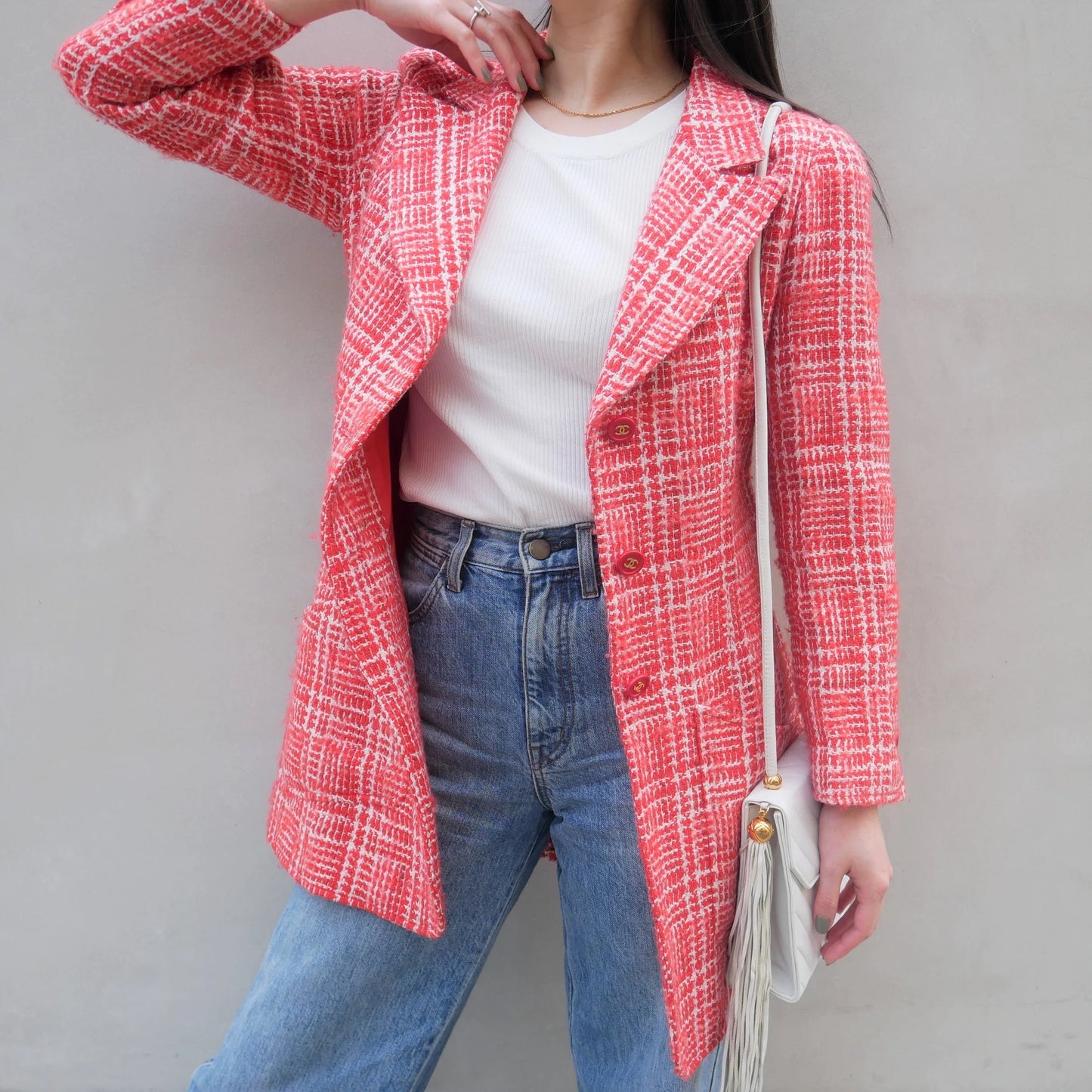 Chanel 1997 Checked Tweed Jacket #36