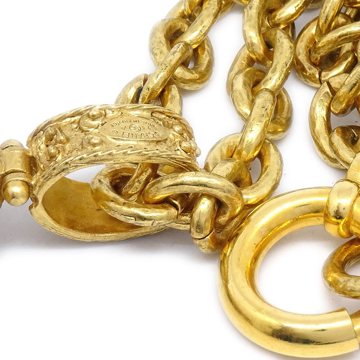 Chanel 1994 Bell Mirror Gold Chain Pendant Necklace