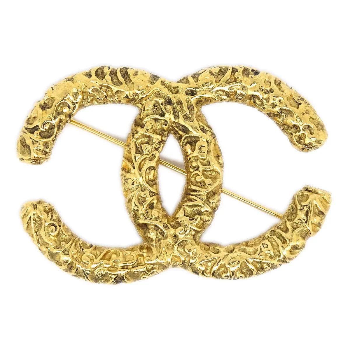 Chanel 1993 Florentine CC Brooch Large