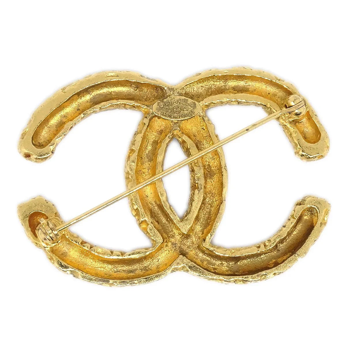 Chanel 1993 Florentine CC Brooch Large