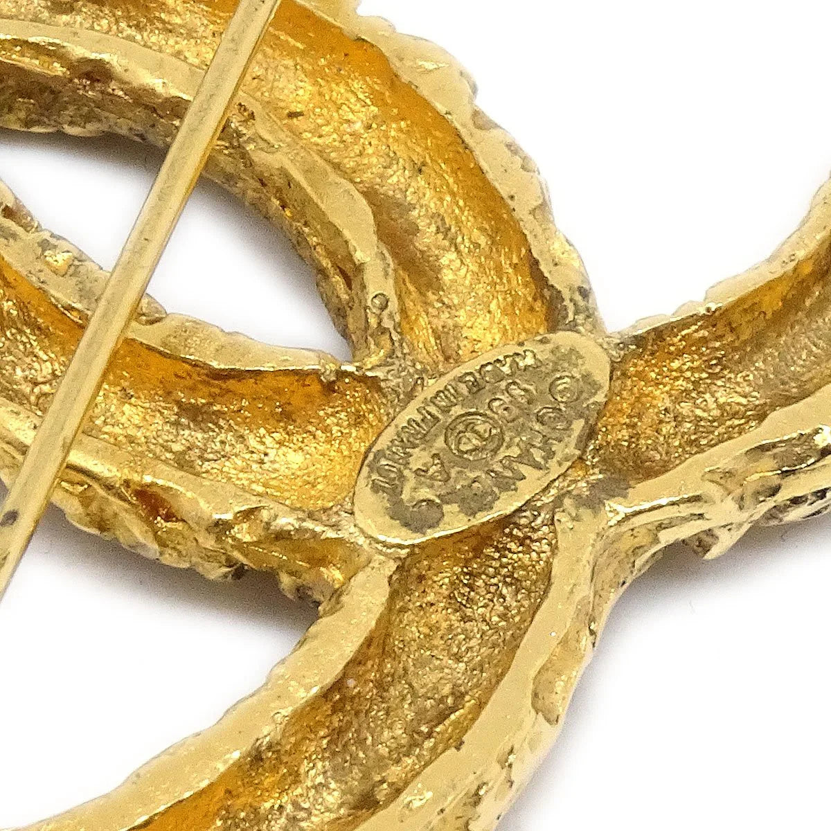 Chanel 1993 Florentine CC Brooch Large