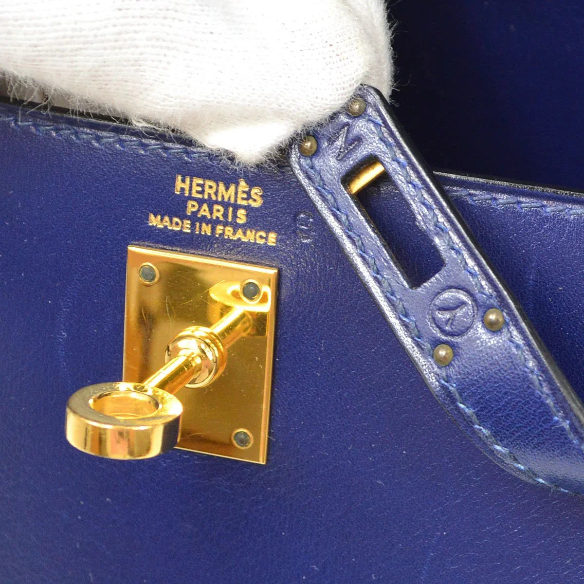 ★爱马仕(Hermes)1995凯利20蓝色盒子小牛