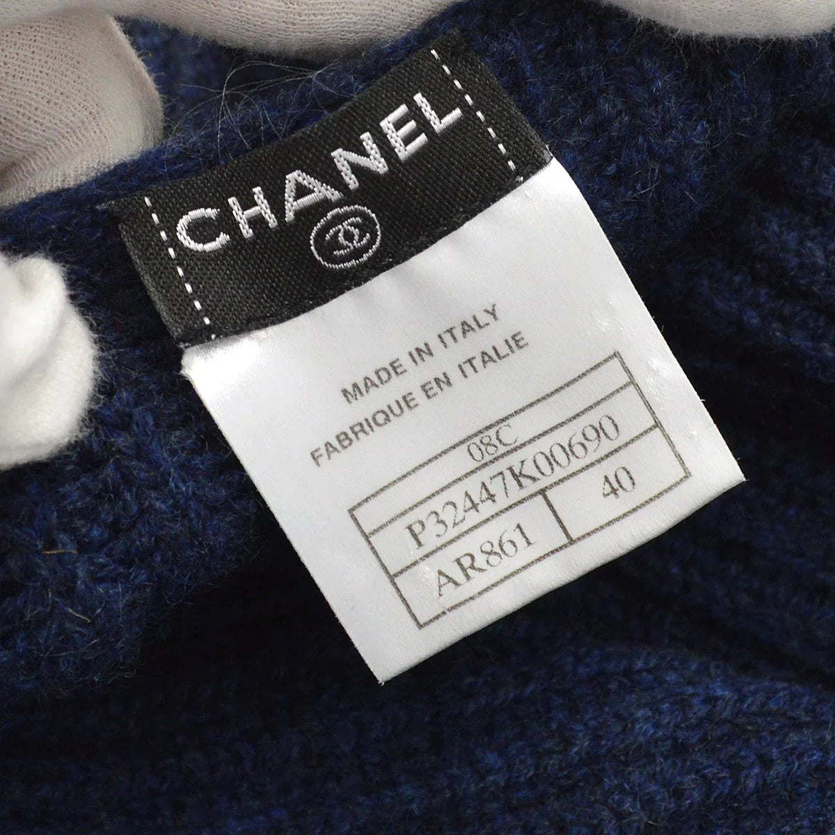 Chanel 2008 Cruise logo patch knitted dress #40