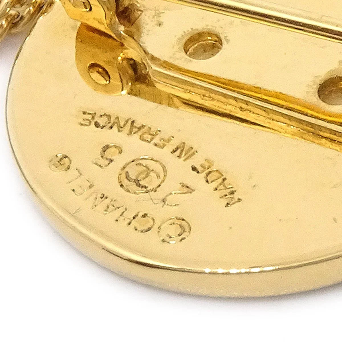 CHANEL 1990 Bag Brooch Gold 25