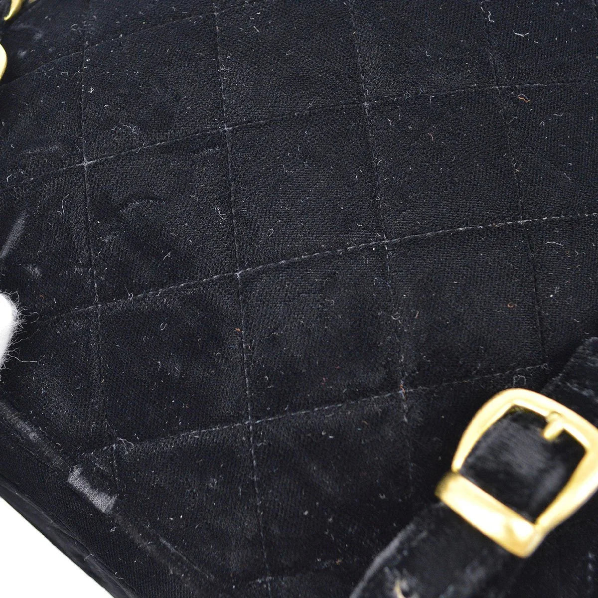 CHANEL * 1990s Black Velvet DUMA Backpack Large